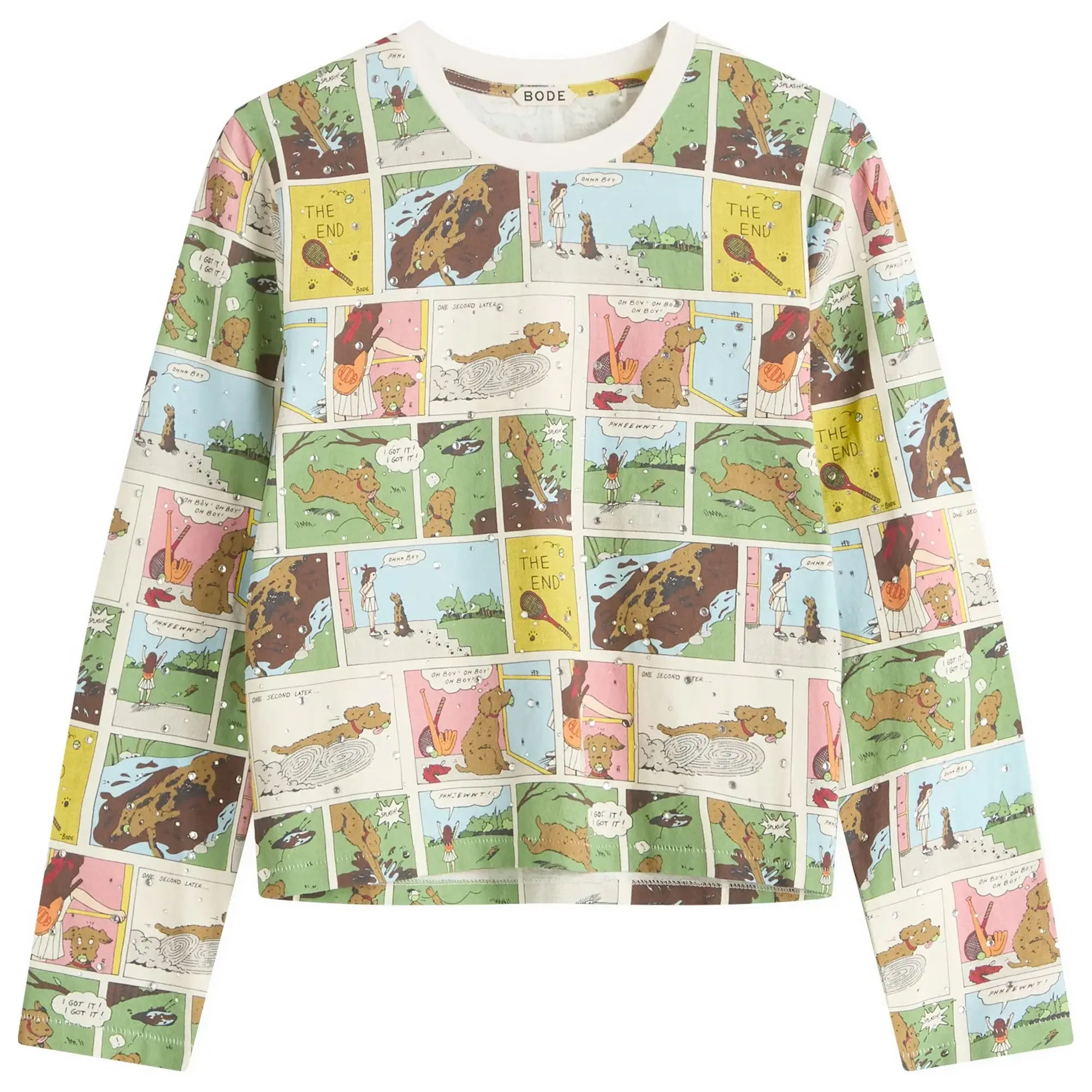 Bode Women's Comic Strip Long Sleeve Top Multi