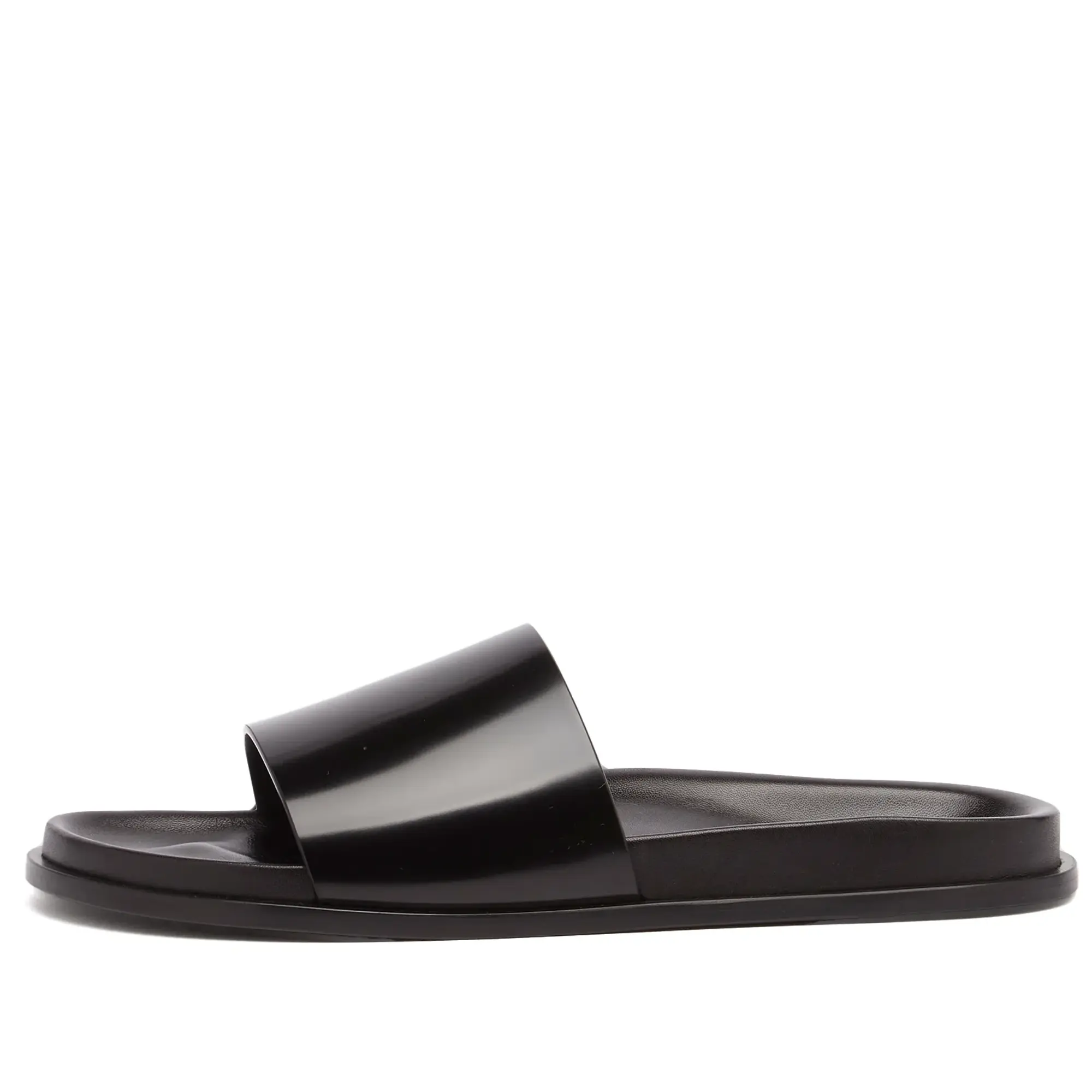 Saint Laurent Men's Leather Slide Nero