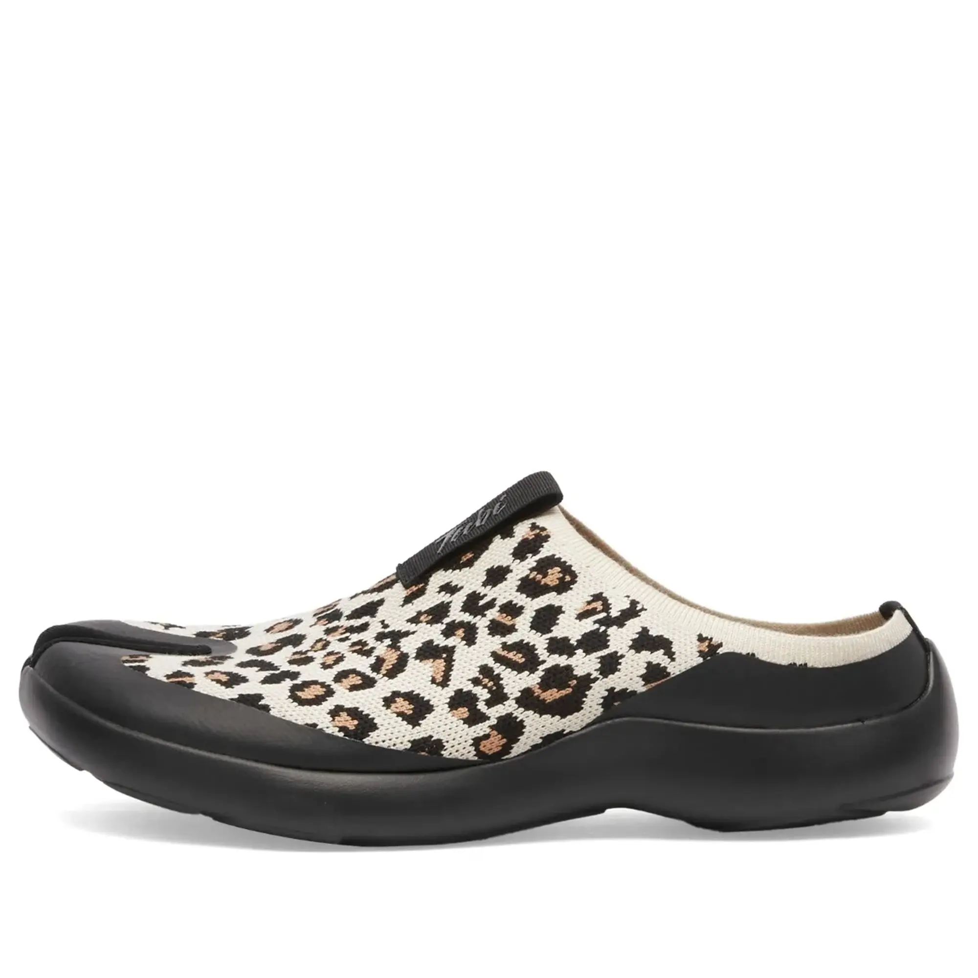 Tabi Mule Sneaker White Leopard