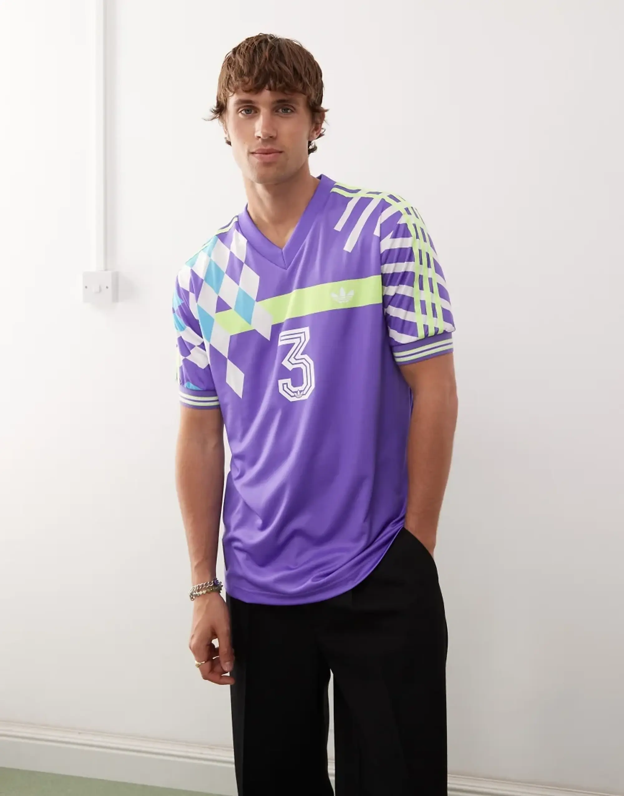 Adidas Originals Nuwave 90S Jersey In Purple Rush
