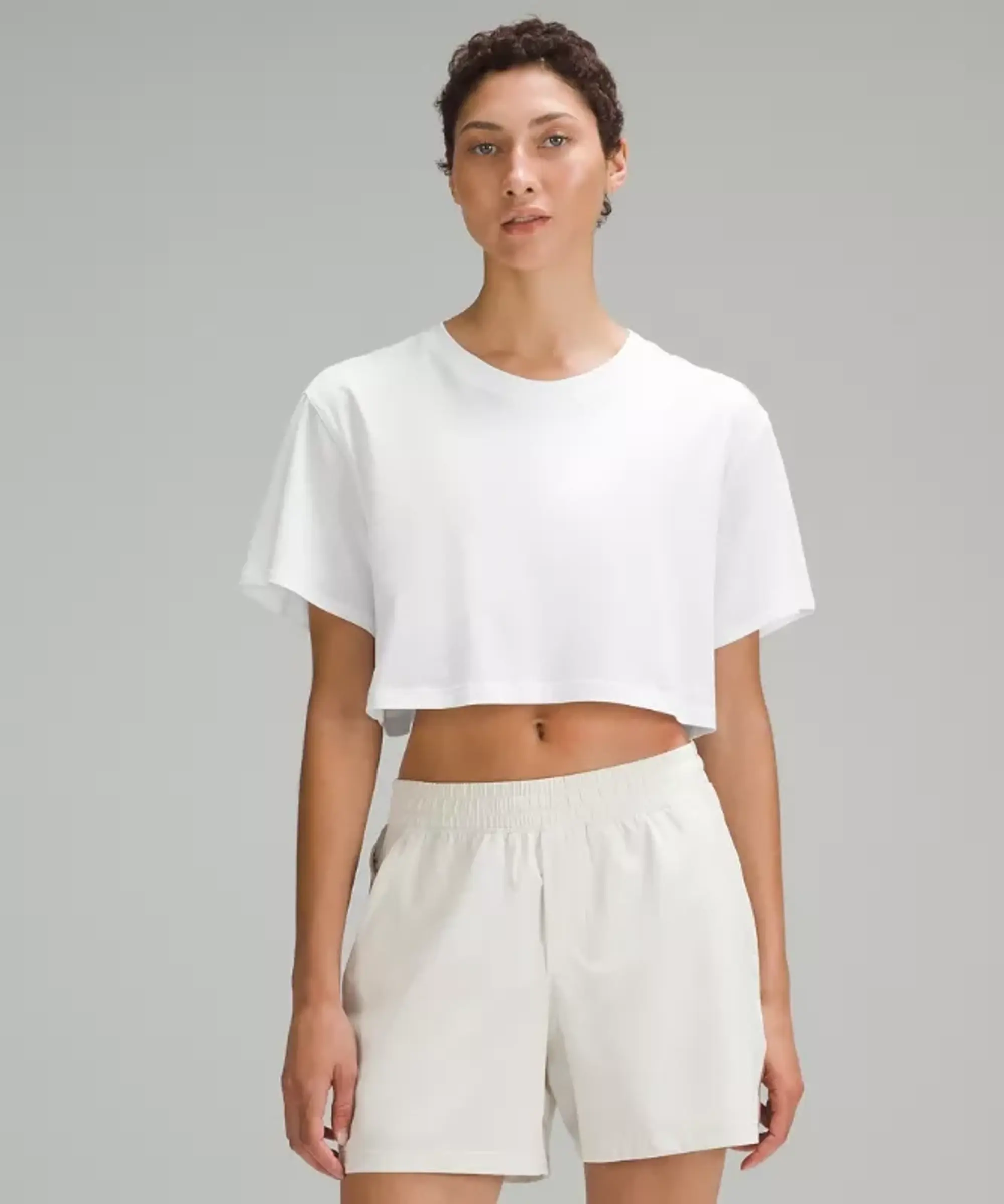lululemon – Women's All Yours Cropped T-Shirt – Color White – Size 12