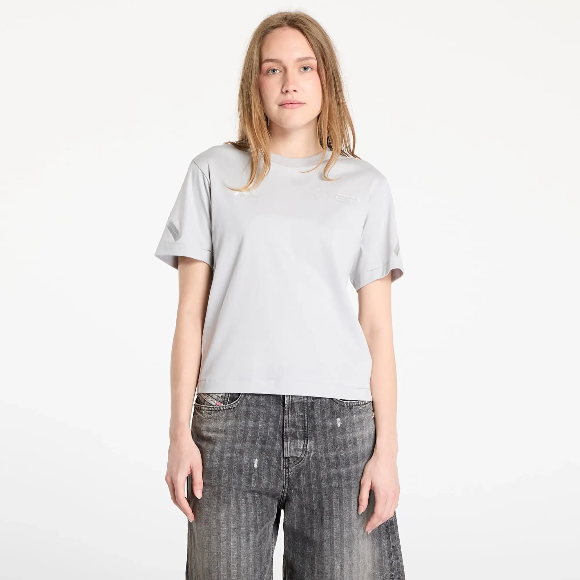 T-Shirt Adidas X Mercedes Amg Silver Tee Grey Two L