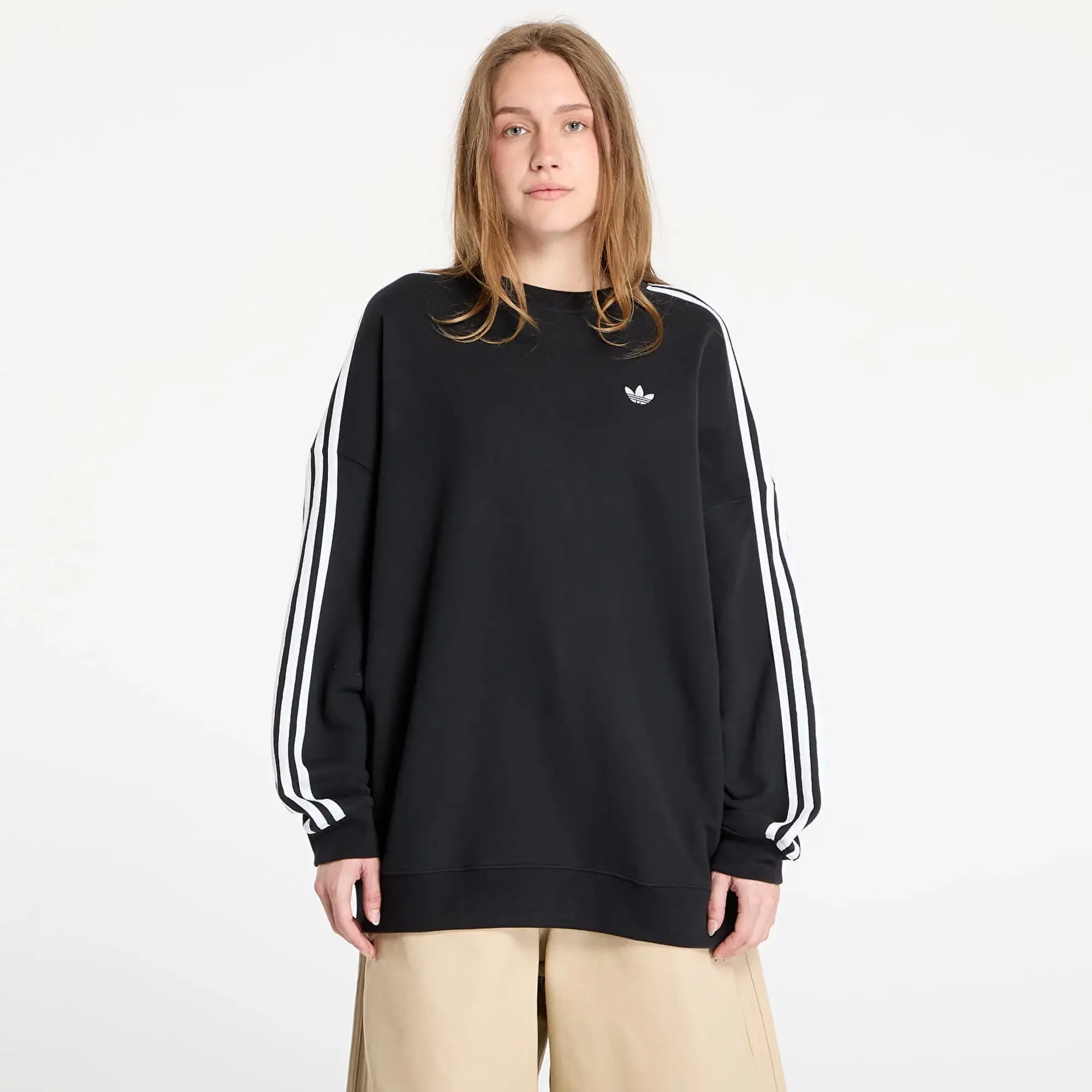 Sweatshirt Adidas Adicolor 3-Stripes Adilenium Sweatshirt Black/ Black Xxs