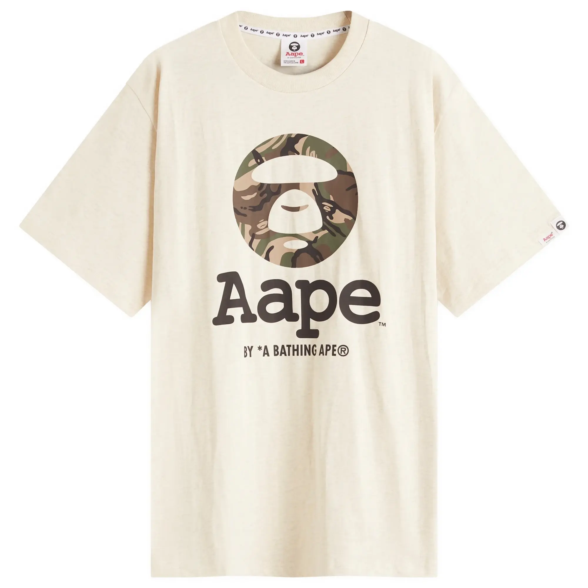 AAPE OG Moonface GRZ Camo T-Shirt Heather Beige