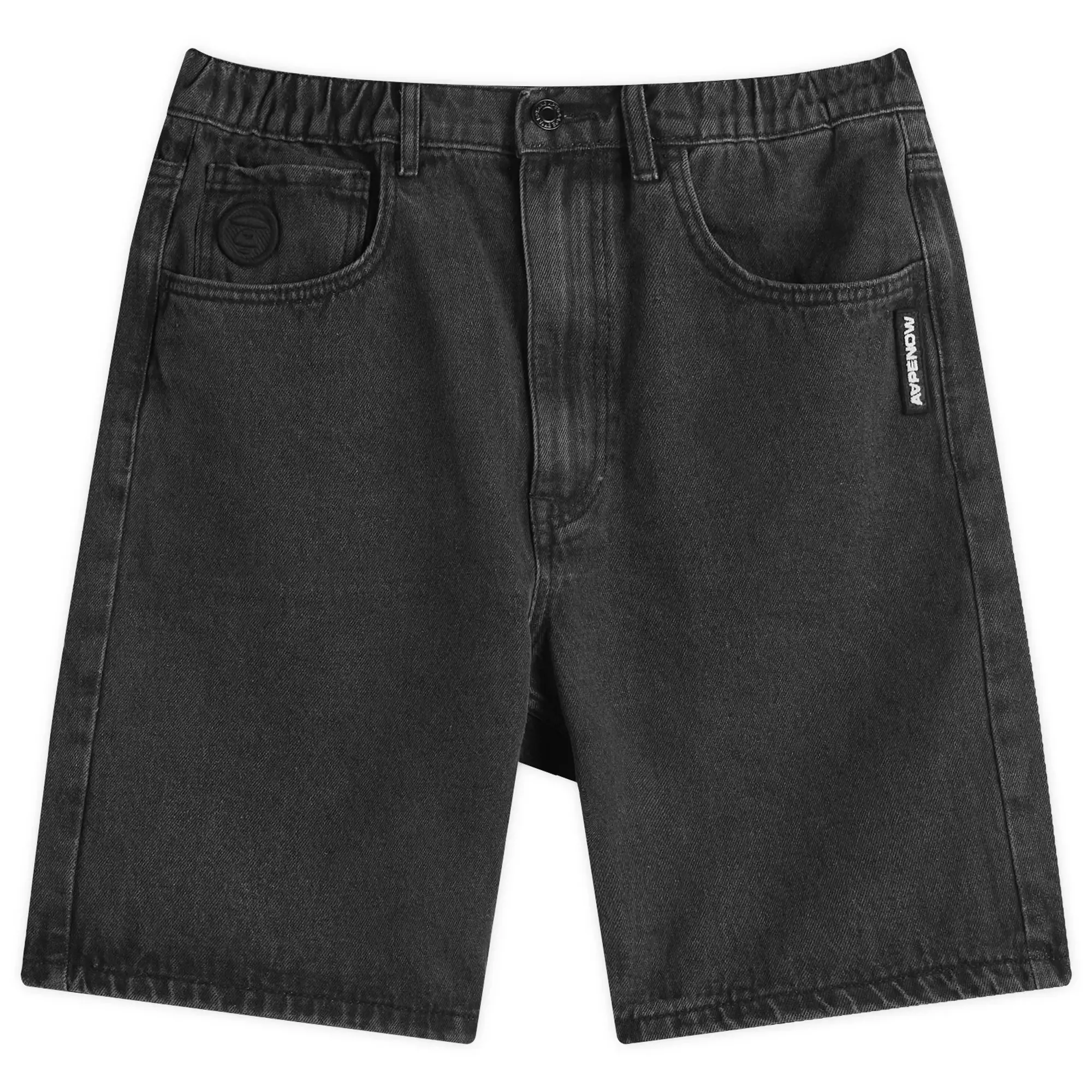 AAPE Loose Fit Denim Shorts Light Black