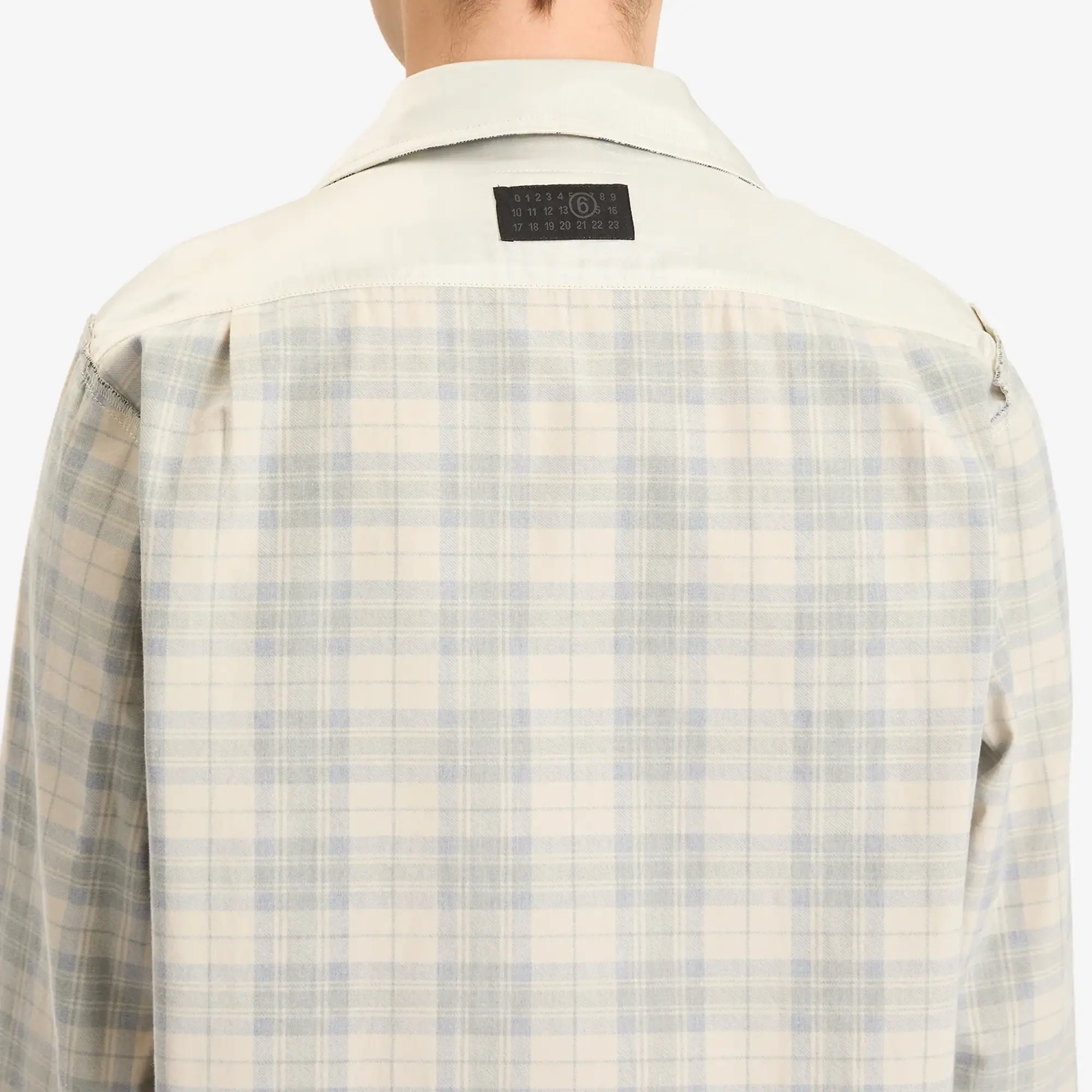 MM6 Maison Margiela Men's Reversible Plaid Check Shirt Black/White