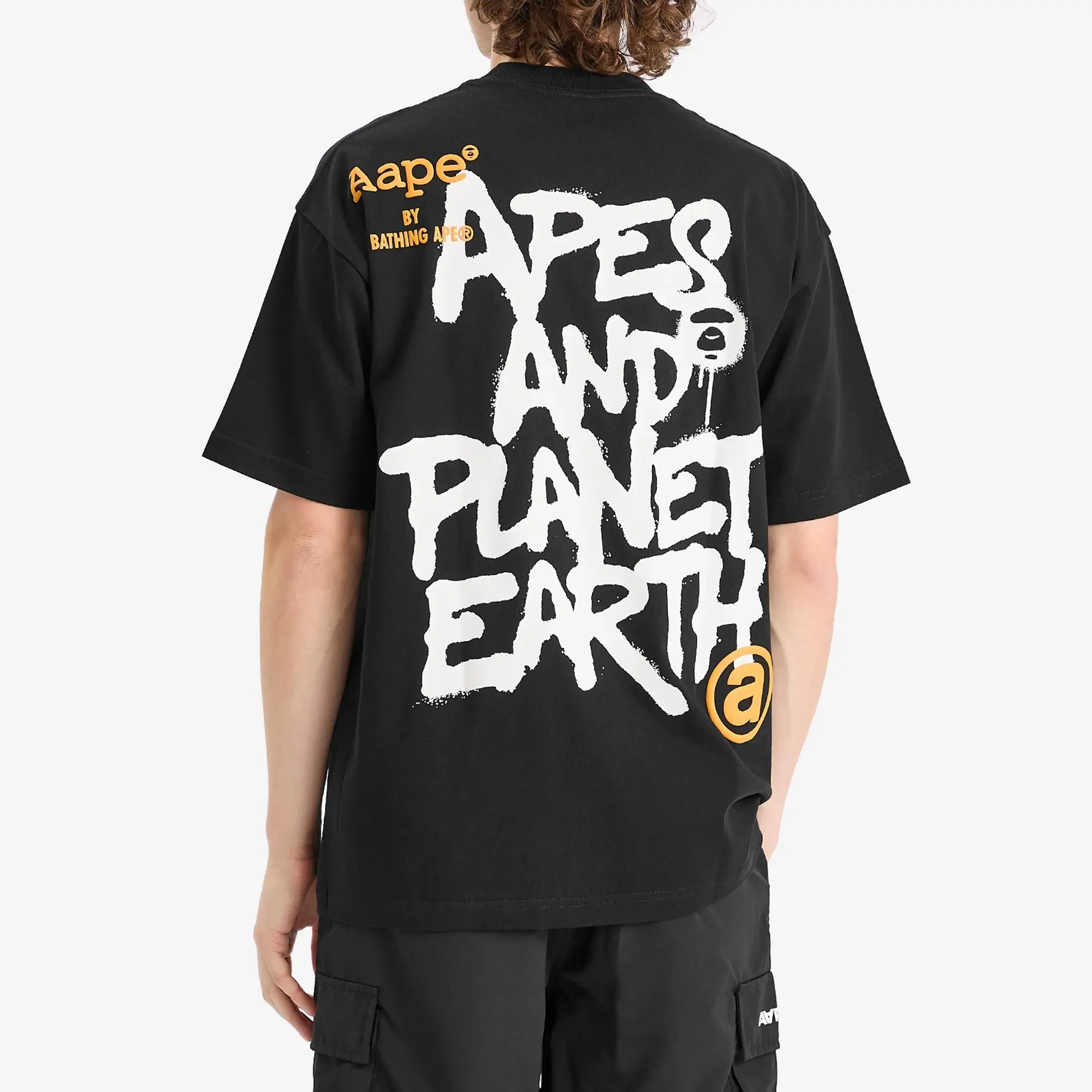 AAPE Graffiti Neon Puff T-Shirt Black