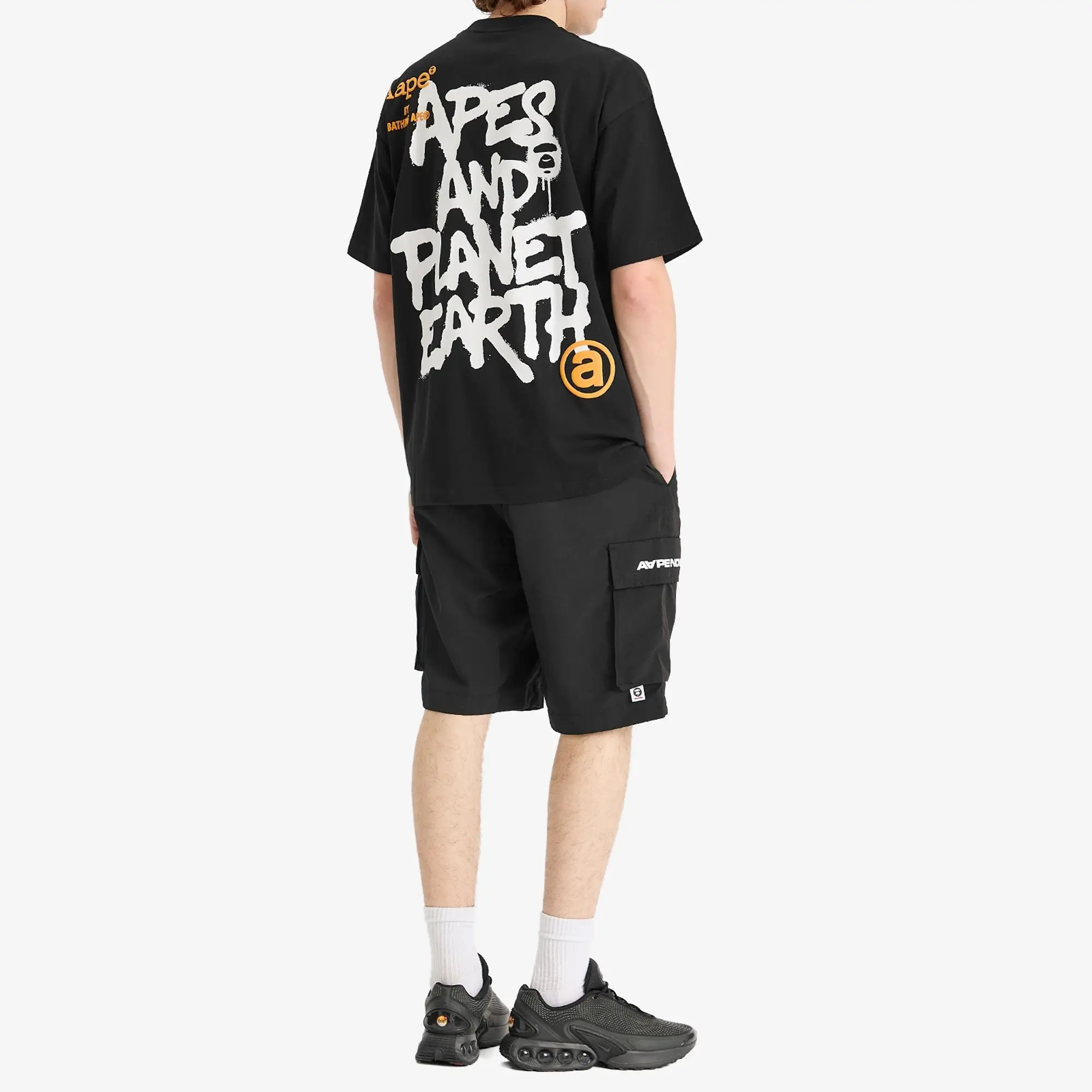 AAPE Graffiti Neon Puff T-Shirt Black