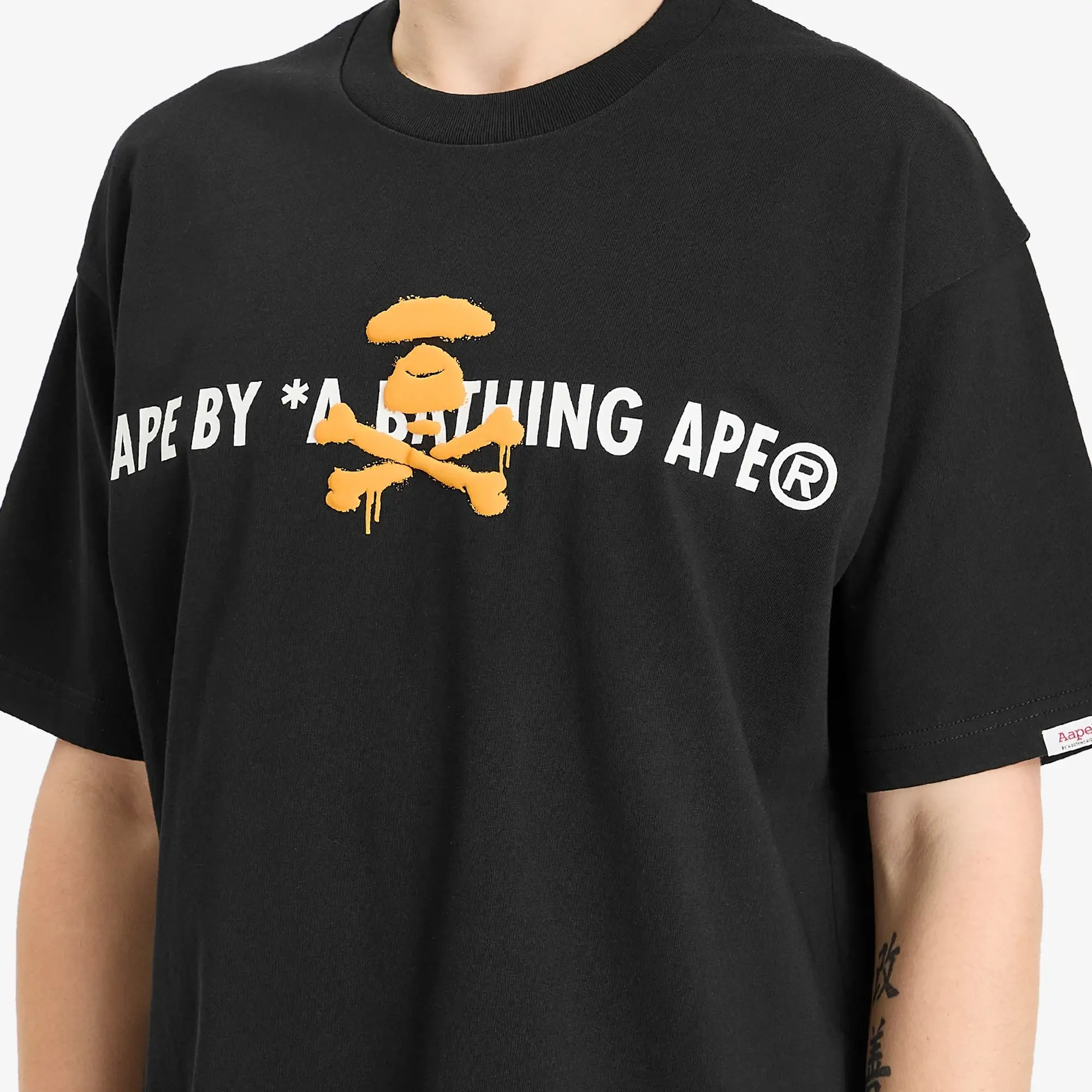 AAPE Graffiti Neon Puff T-Shirt Black