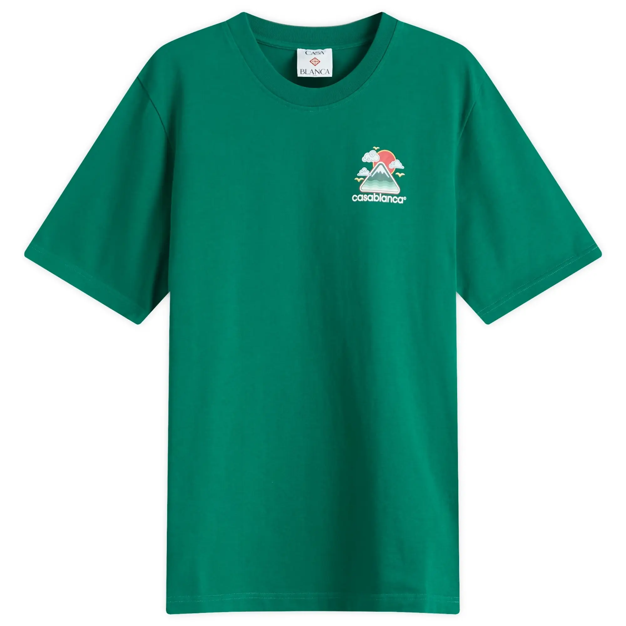 Casablanca Men's Montagne Ondulée Screen Printed T-Shirt Green