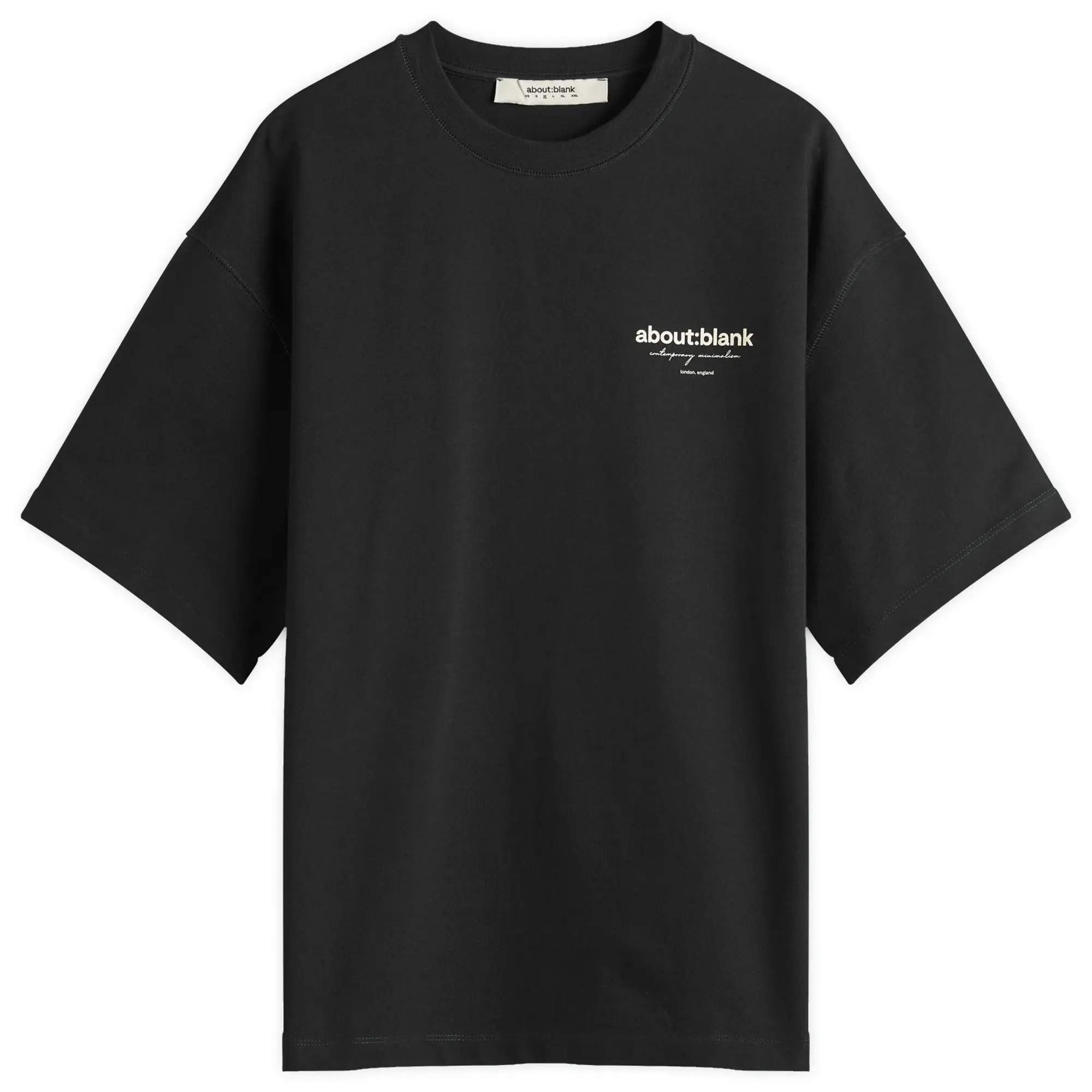 about:blank Men's Reverse T-Shirt Black/Ecru
