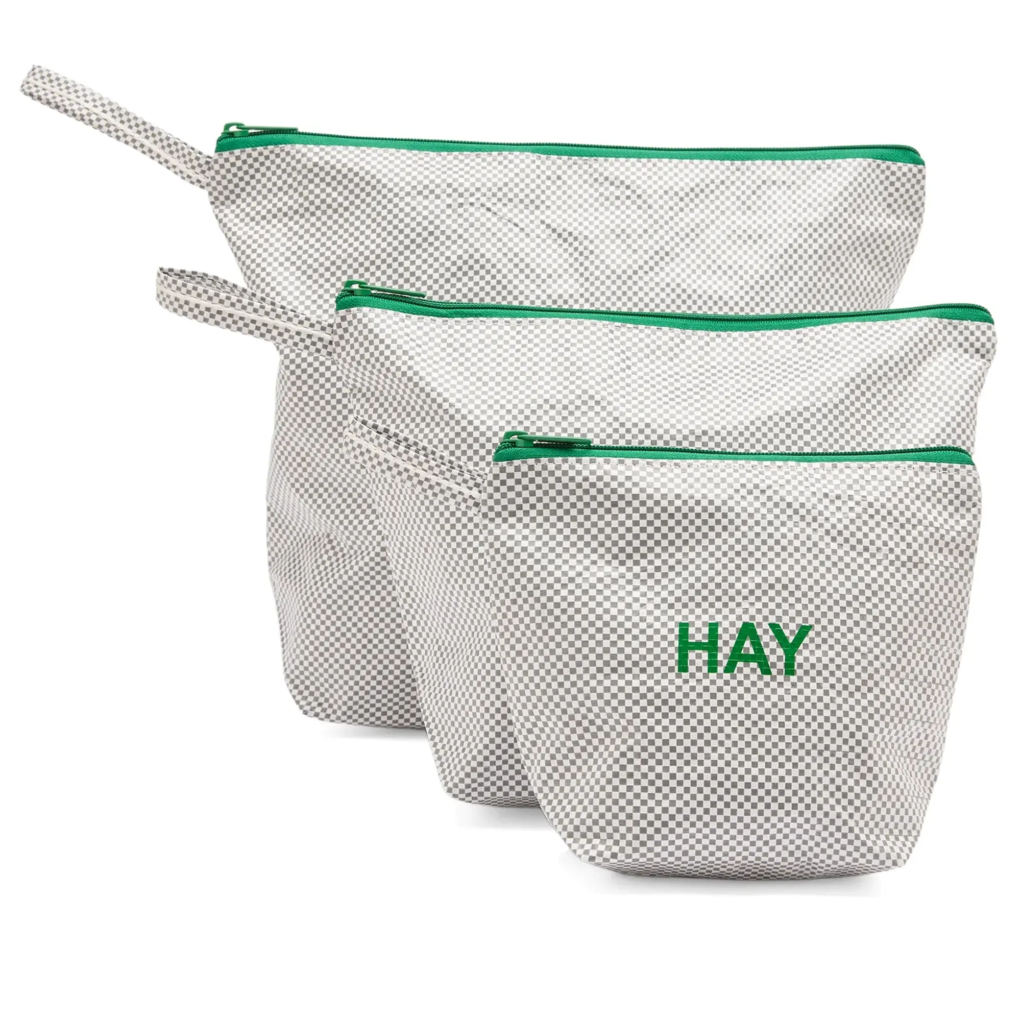 HAY Candy Mono Wash Bag - Wash Set of 3 Grey
