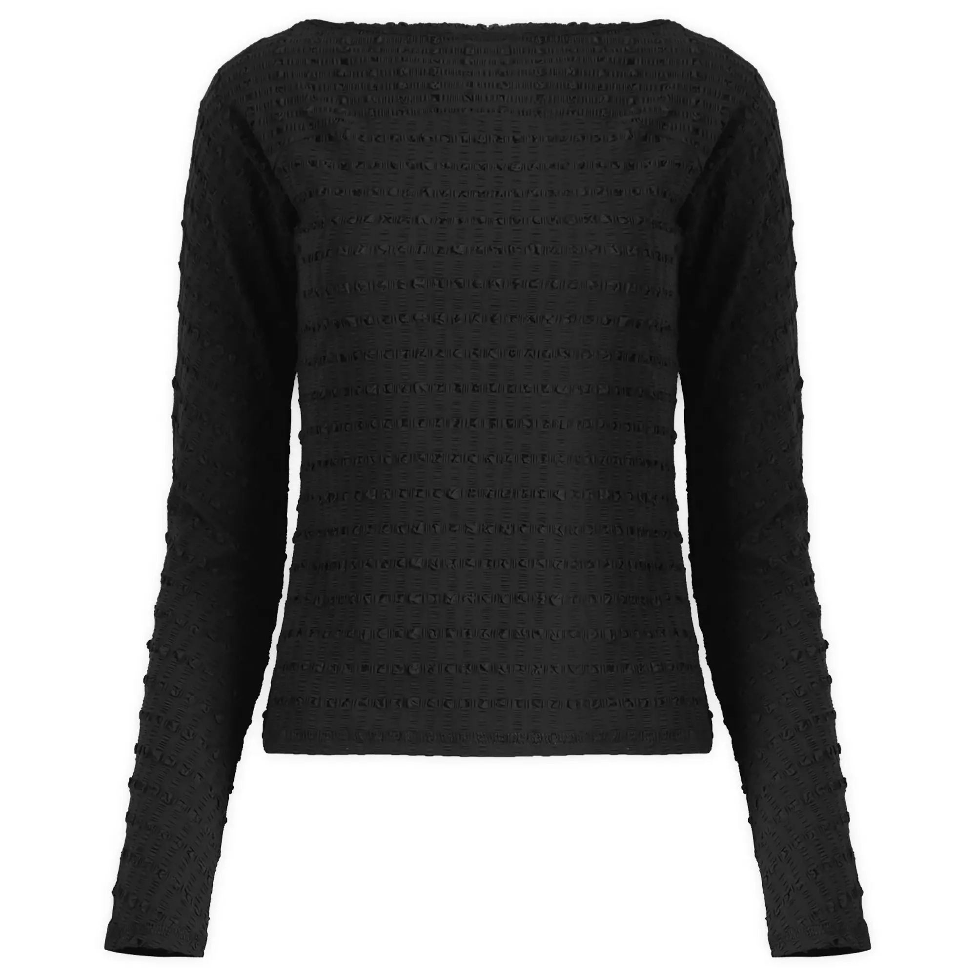 Peachy Den Women's Cindy Long Sleeve Top Black