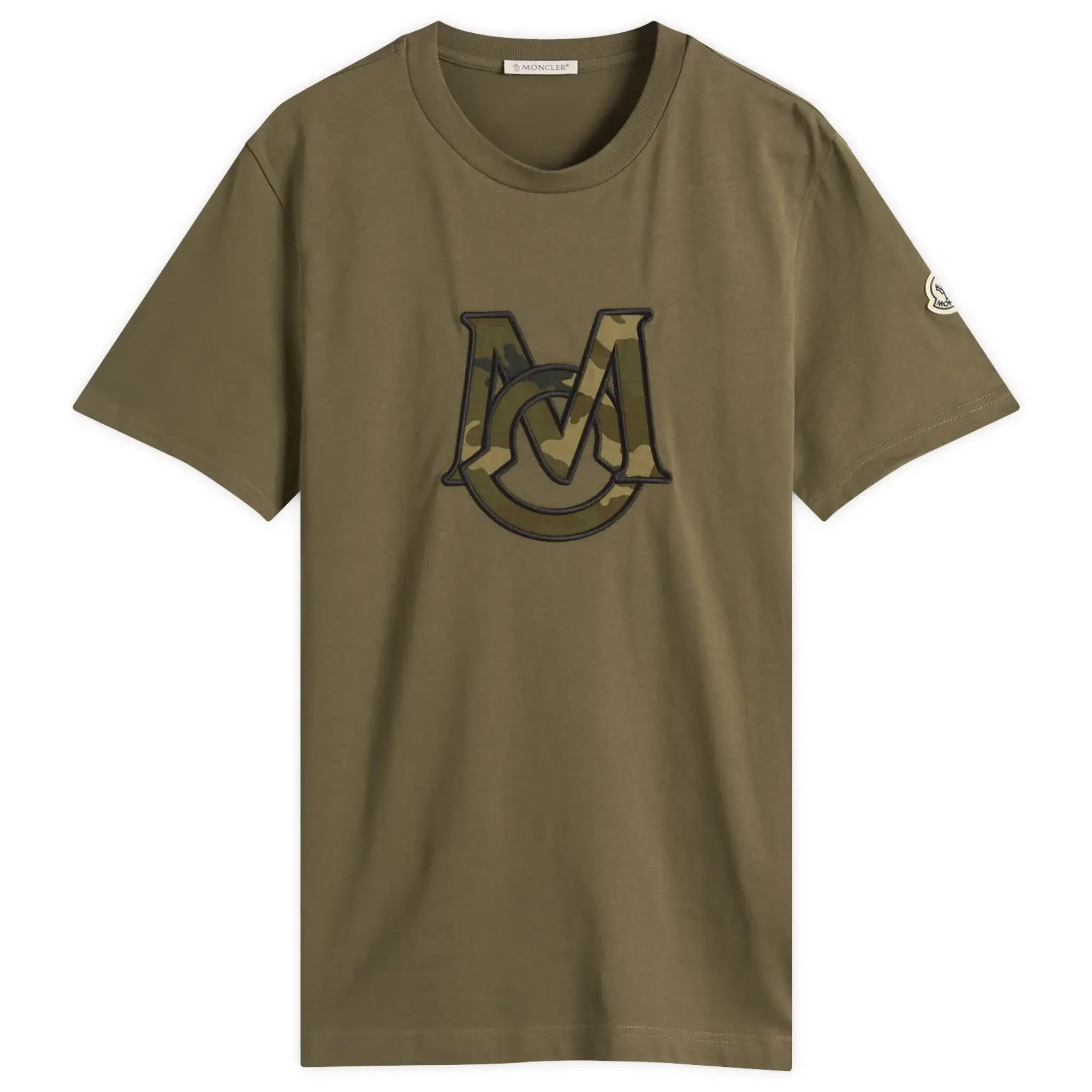 Moncler Men's Short Sleeve Logo T-Shirt Green