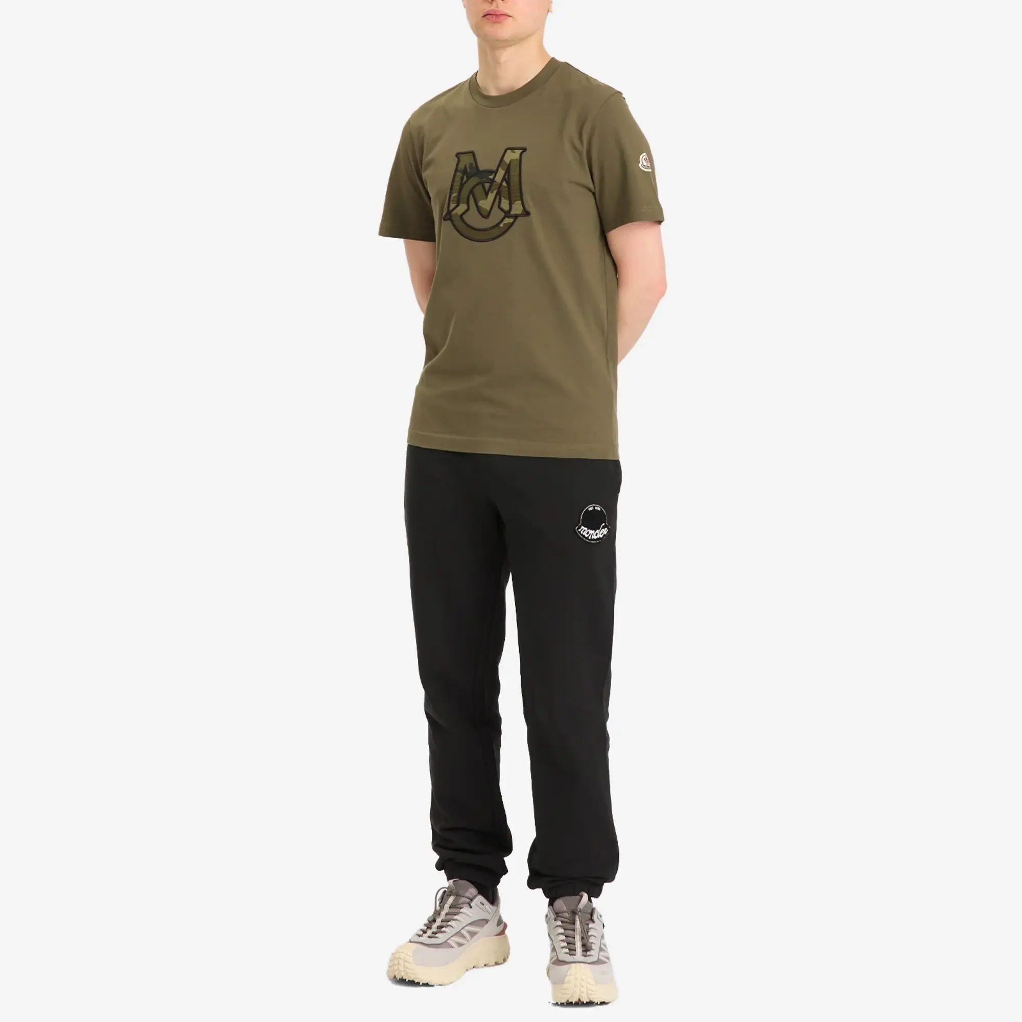 Moncler Men's Short Sleeve Logo T-Shirt Green
