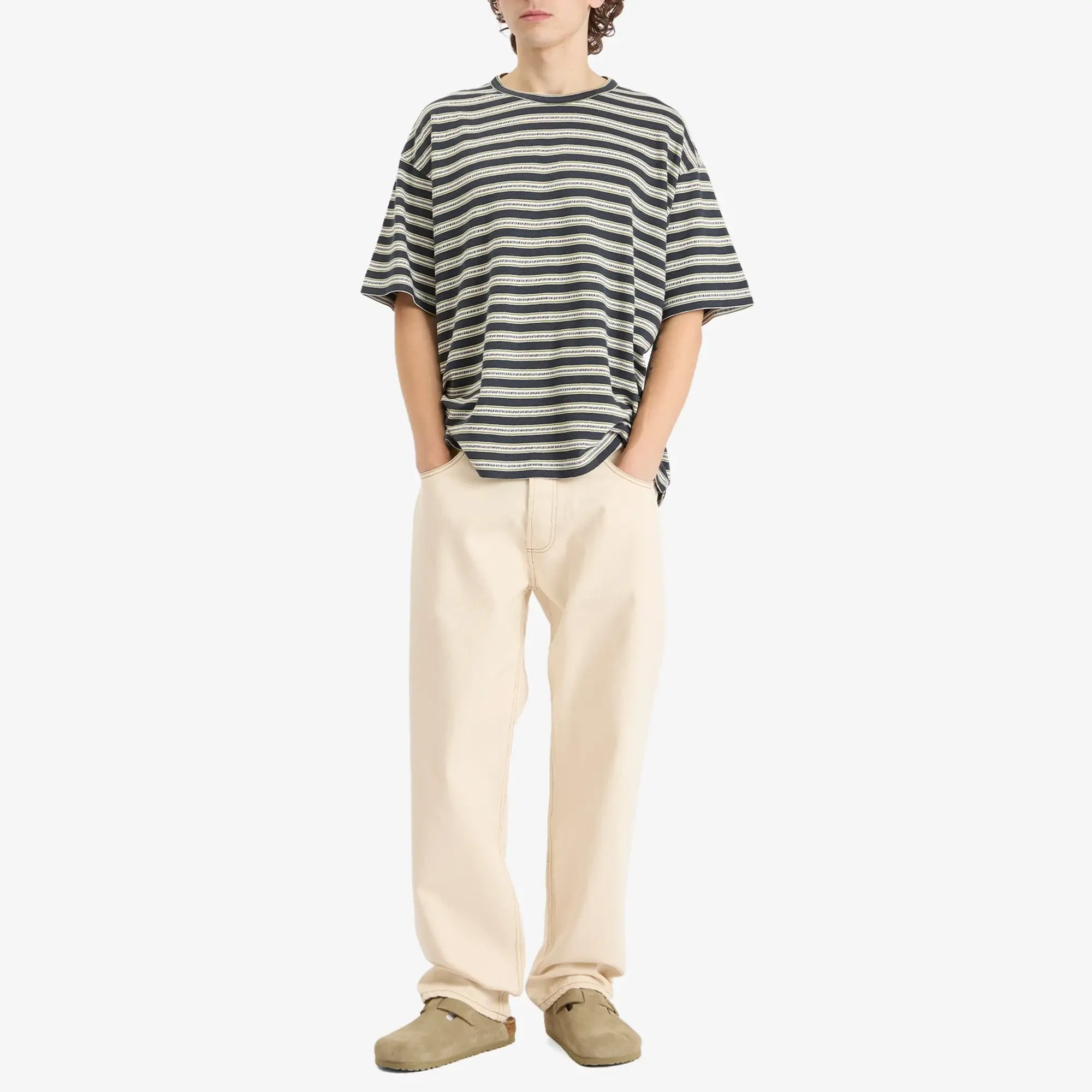 YMC Men's Triple Jacquard Stripe T-Shirt Multi