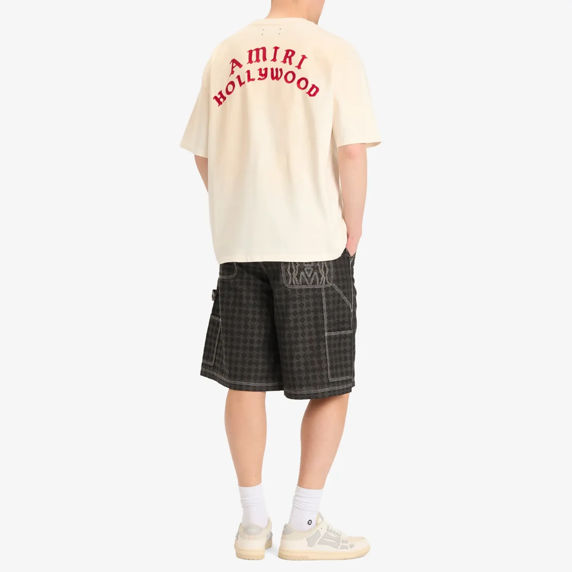 AMIRI Men's AMIRI Men's Hollywood Oversized Tee Ivory Red