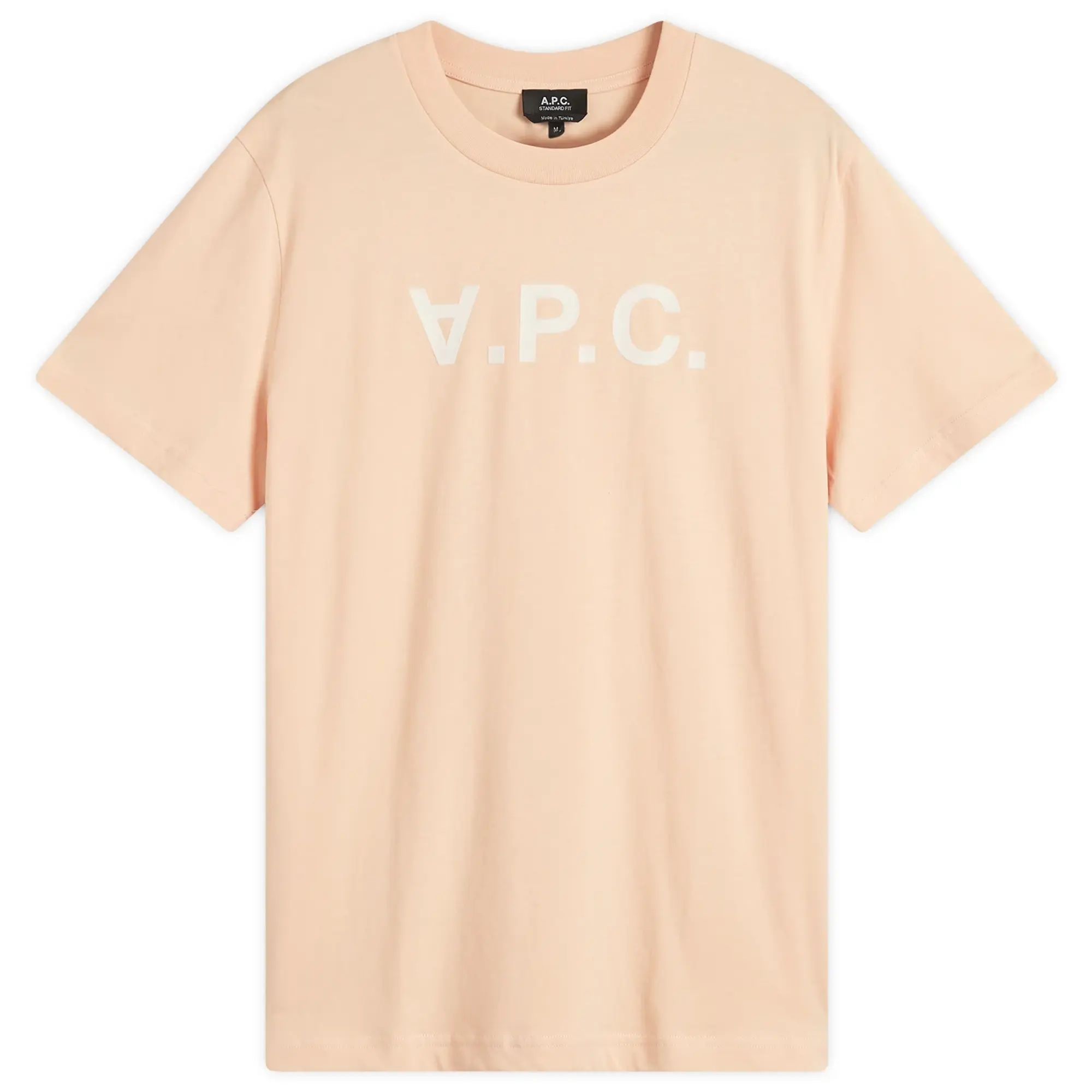 A.P.C. Men's VPC Logo T-Shirt Peach/White
