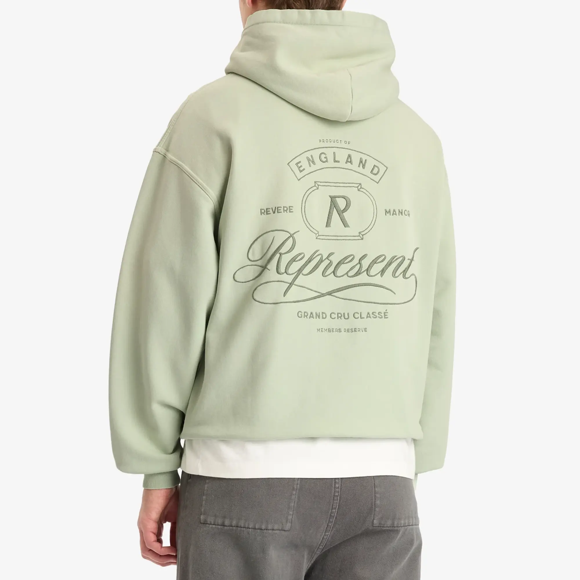 Represent Men's Gran Cru Classe Pullover Hoodie Washed Sage
