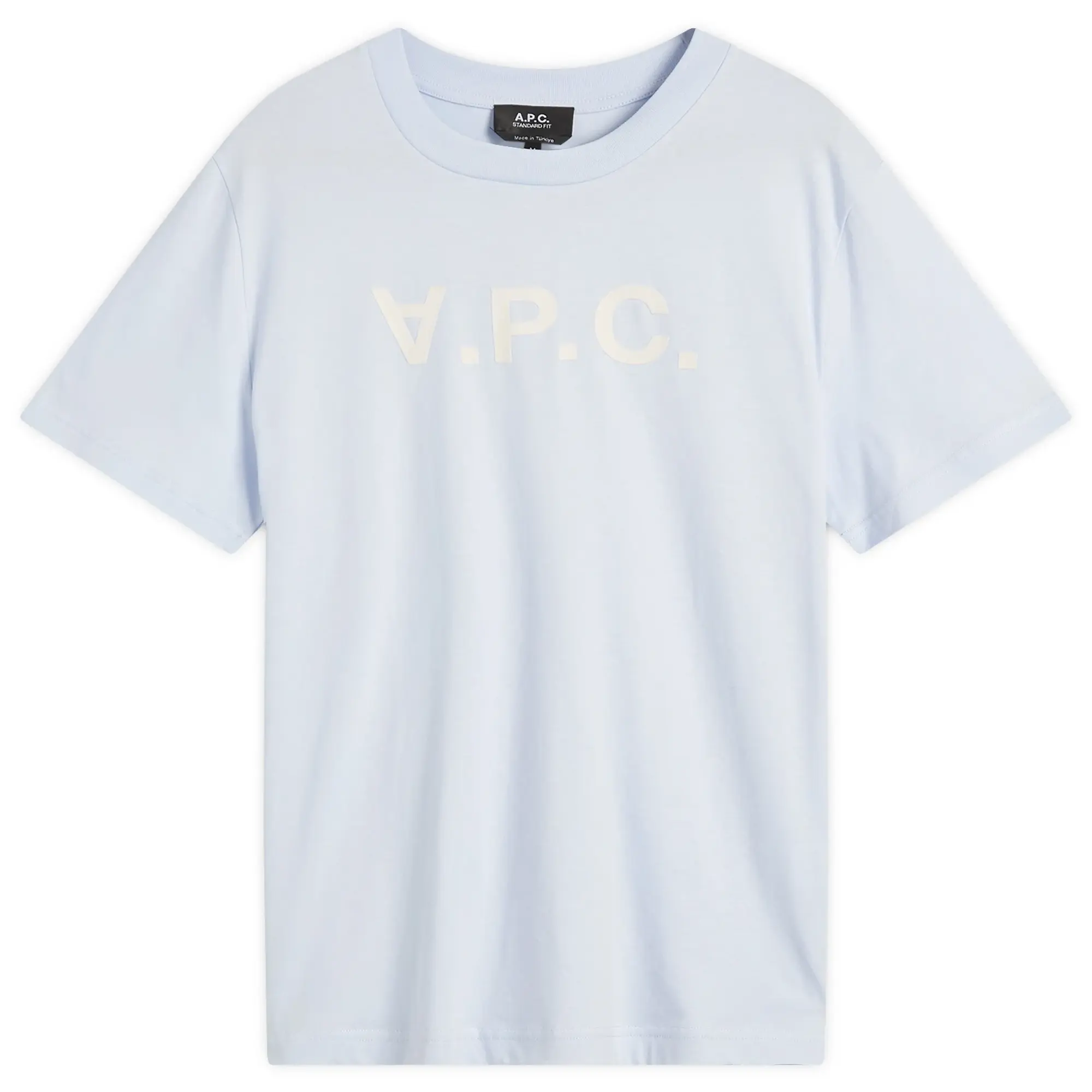 A.P.C. Men's VPC Logo T-Shirt Sky Blue/White