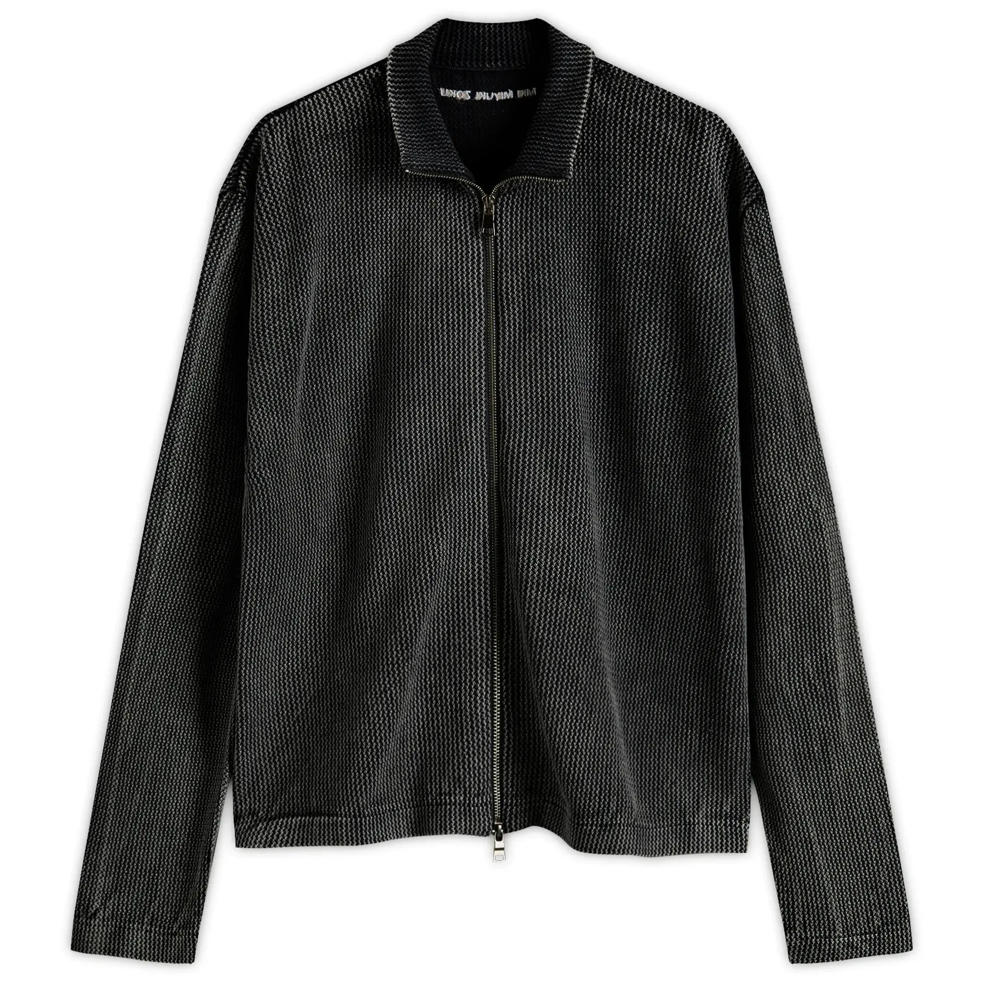 MKI Men's Pigment Dyed Loose Gauge Track Jacket Pigment Black