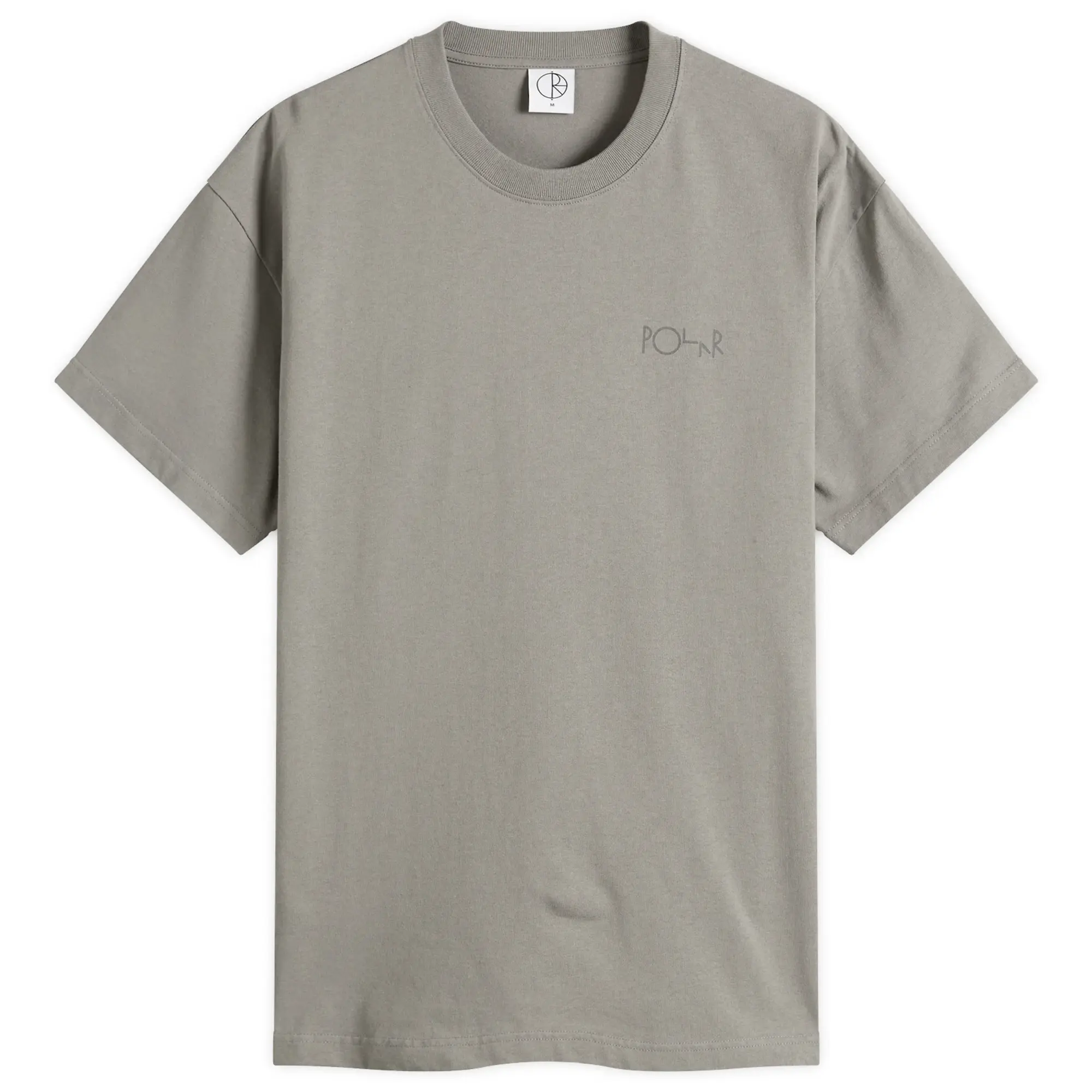 Polar Skate Co. Men's Stroke Logo Contrast T-Shirt Grey