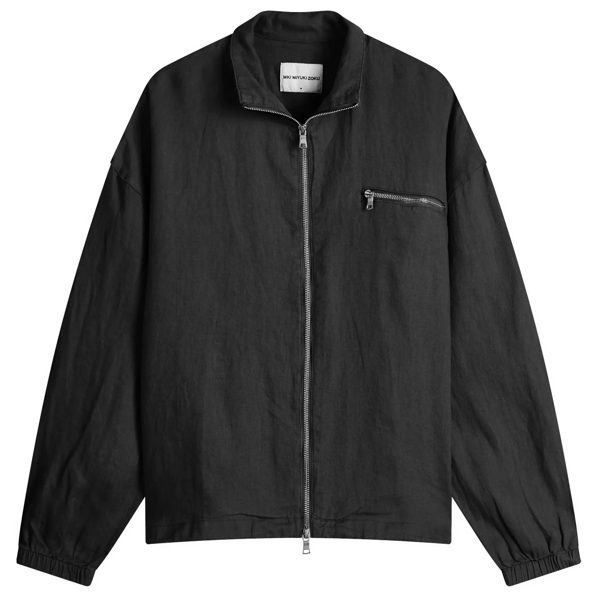 MKI Men's Linen Track Jacket Black
