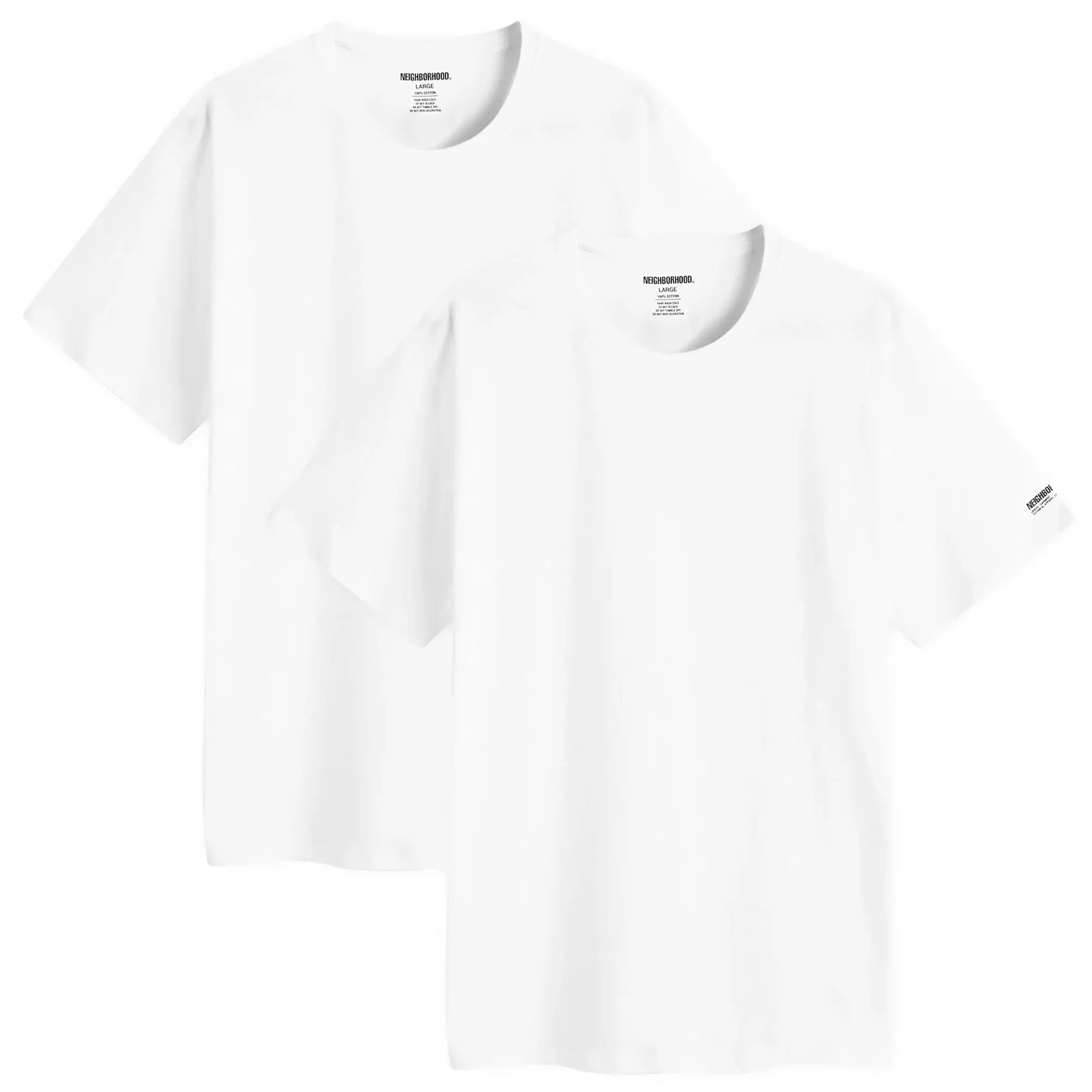 Neighborhood Men's Classic 2-Pack T-Shirt White