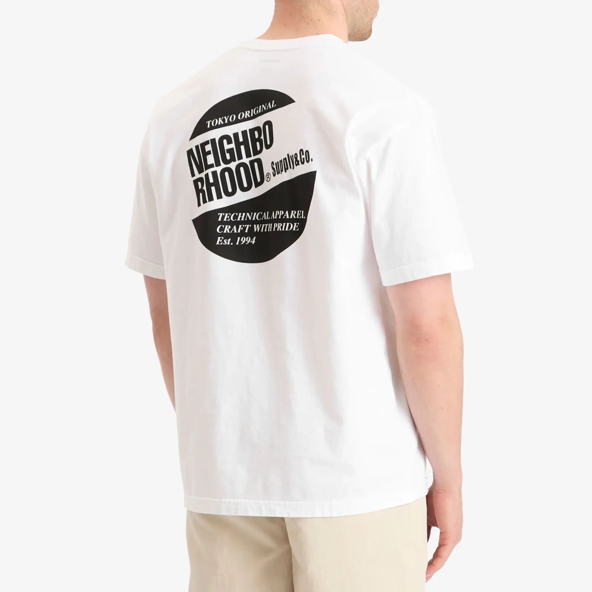 Neighborhood Men's SS-2 T-Shirt White×Black