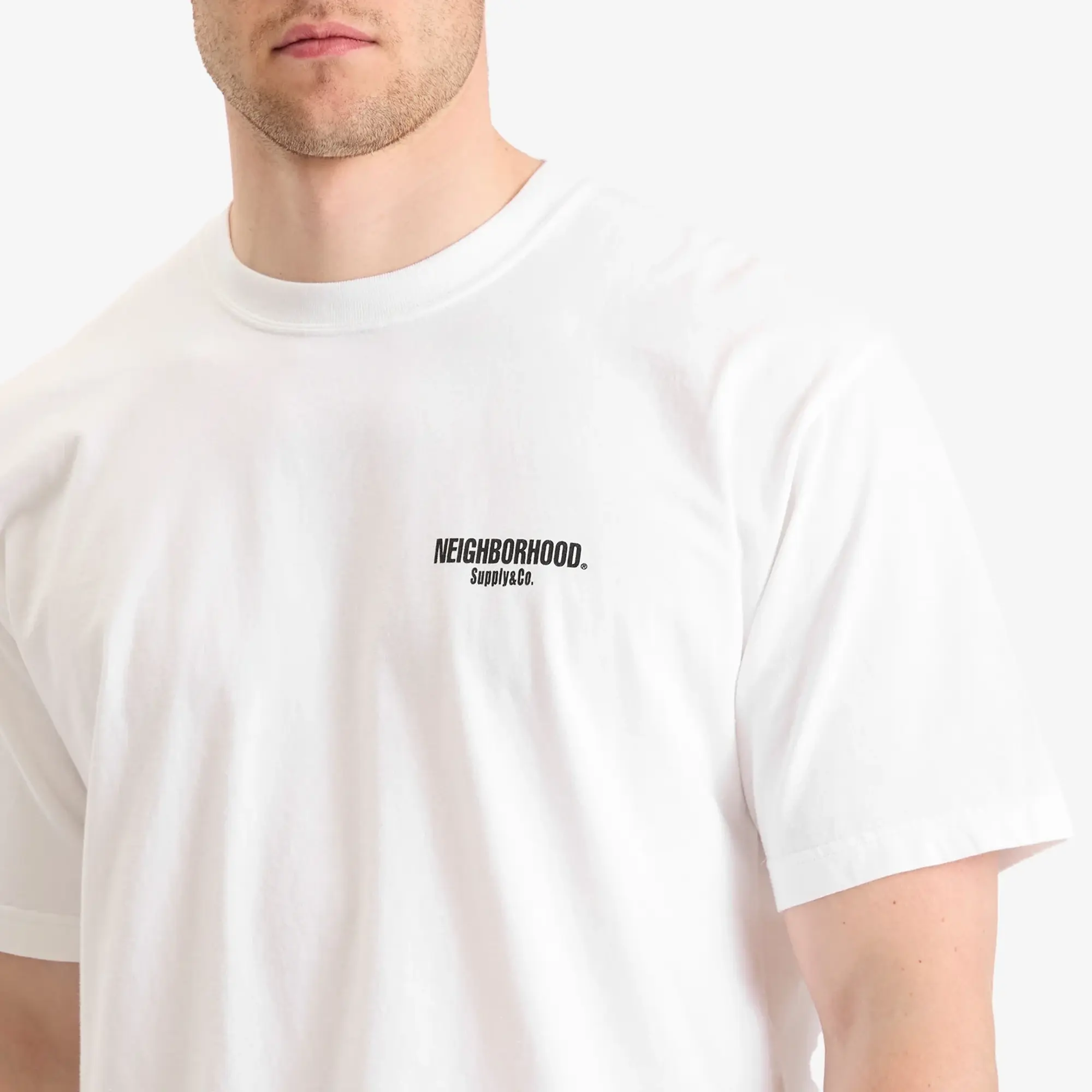 Neighborhood Men's SS-2 T-Shirt White×Black