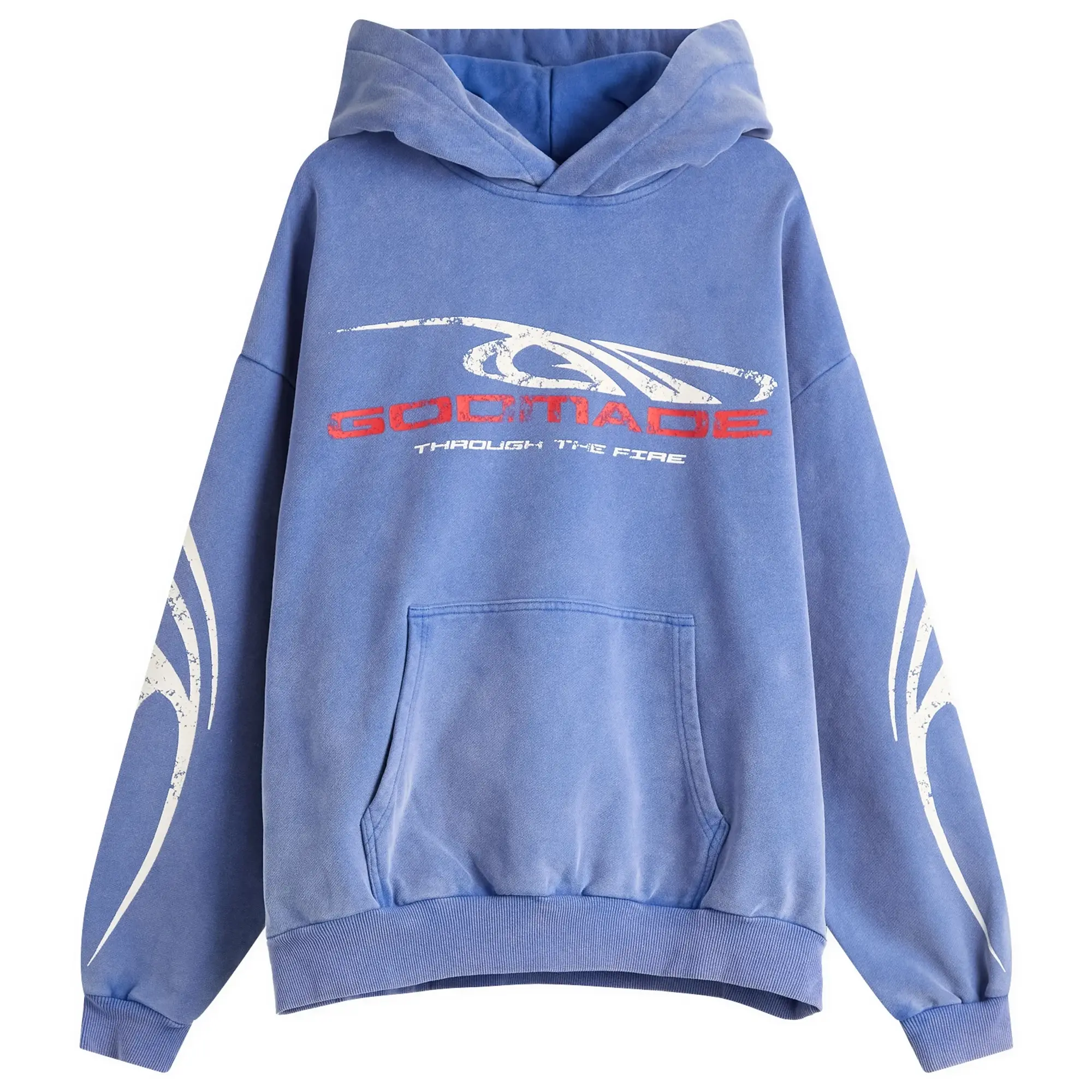 God Made Men's Road To Paradise S2 Hoodie Washed Blue