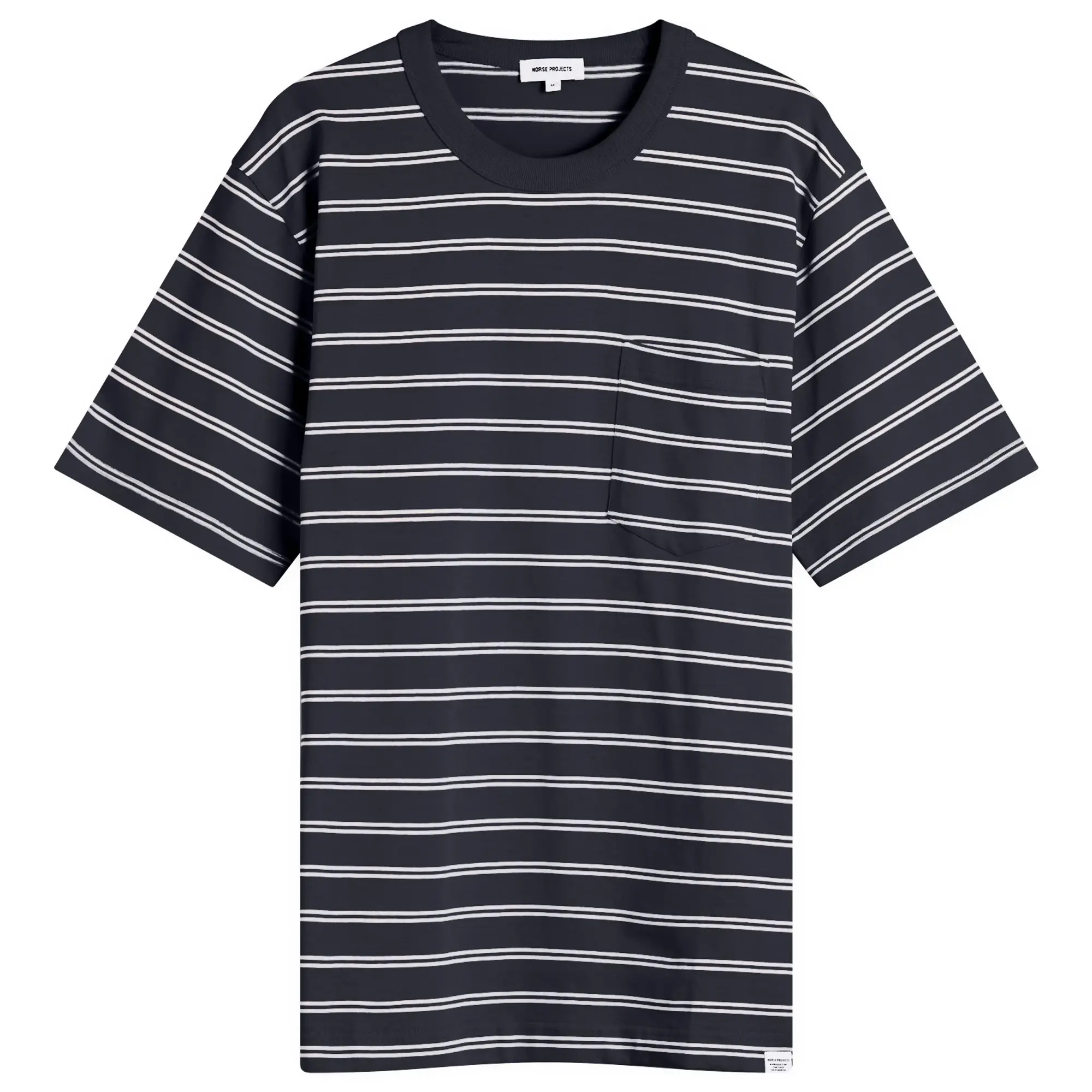 Norse Projects Men's Holger Sailor Stripe Pocket T-Shirt Dark Navy