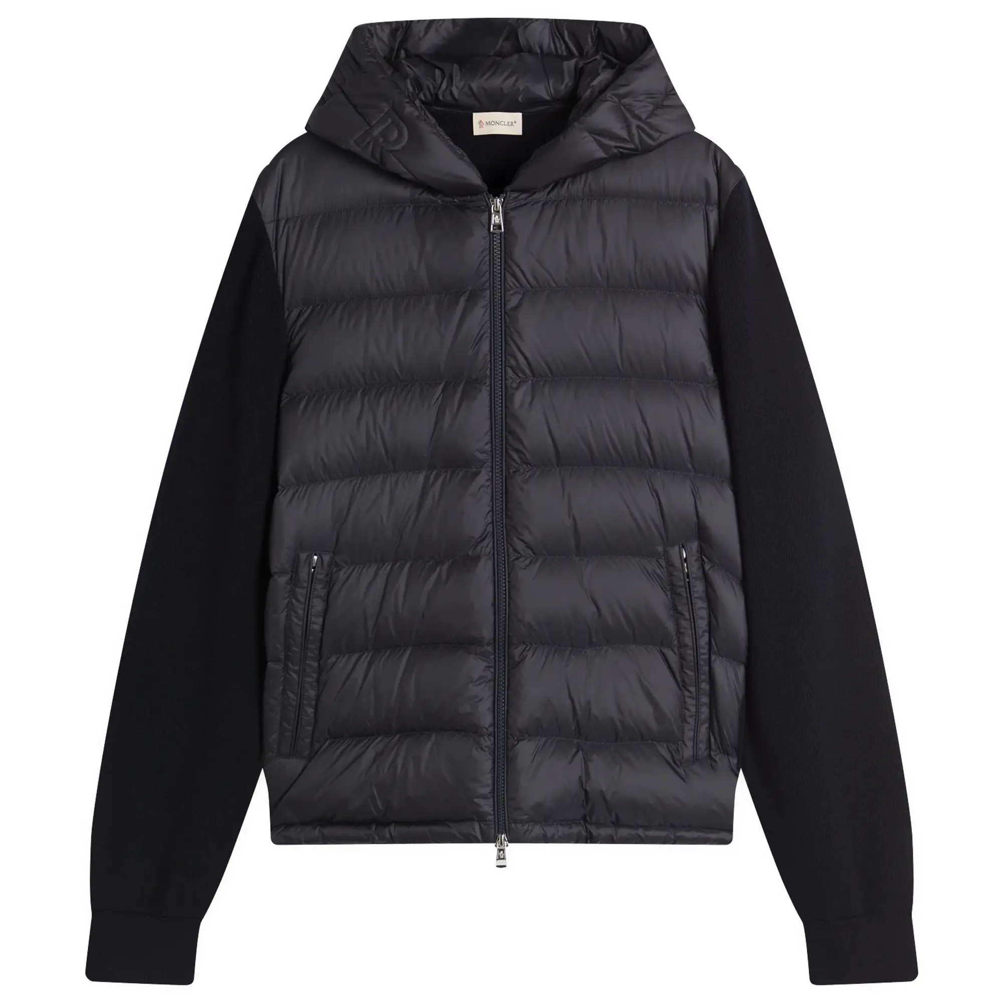 Moncler Men's Hybrid Zip Through Hooded Jacket Navy