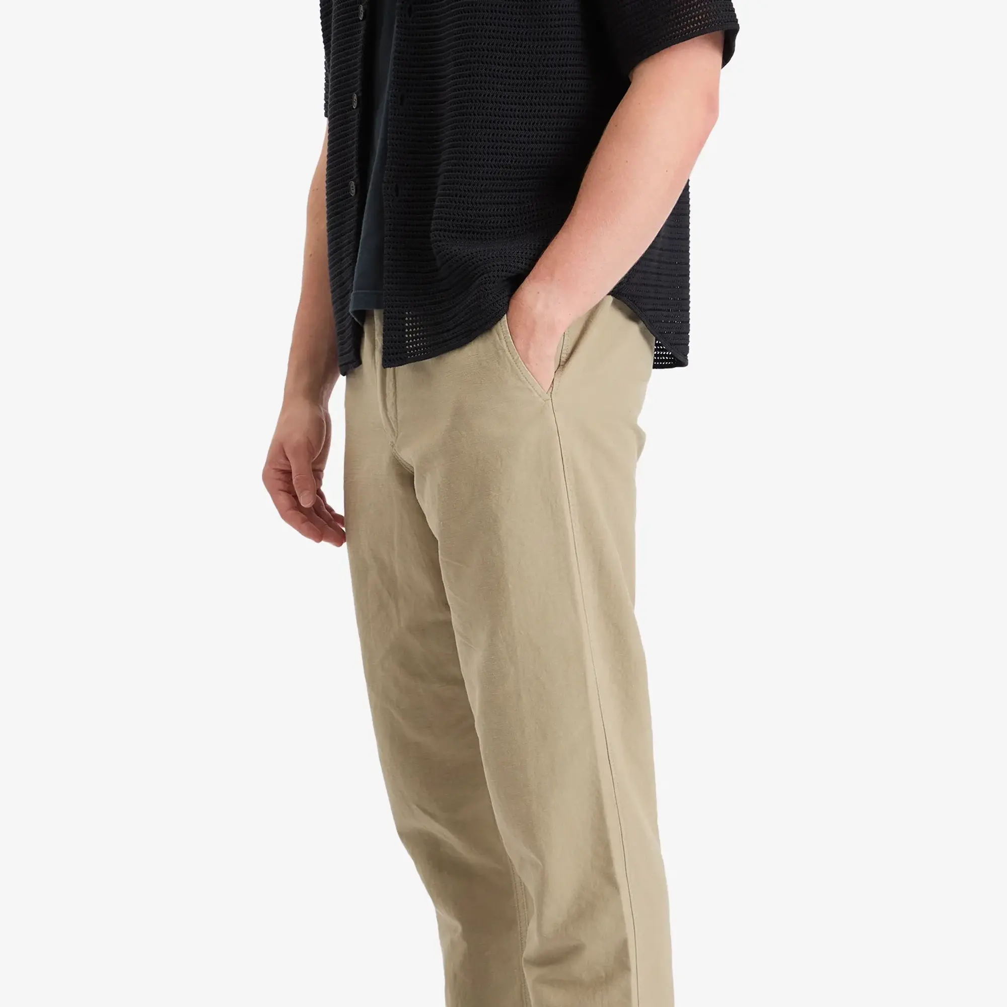 Norse Projects Men's Ezra Relaxed Cotton Linen Trousers Clay