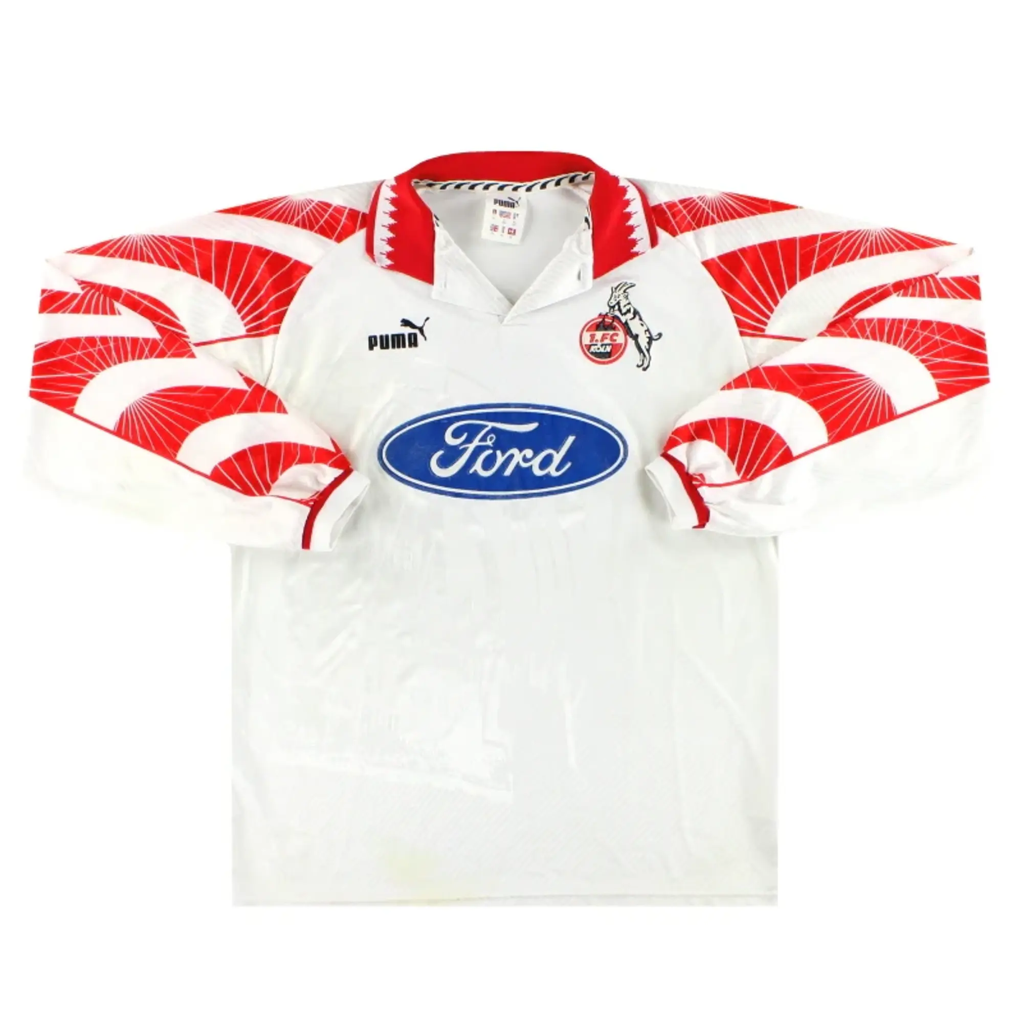 1996-97 FC Koln Puma Home Shirt L/S XL - Other German Clubs / Excellent / XL