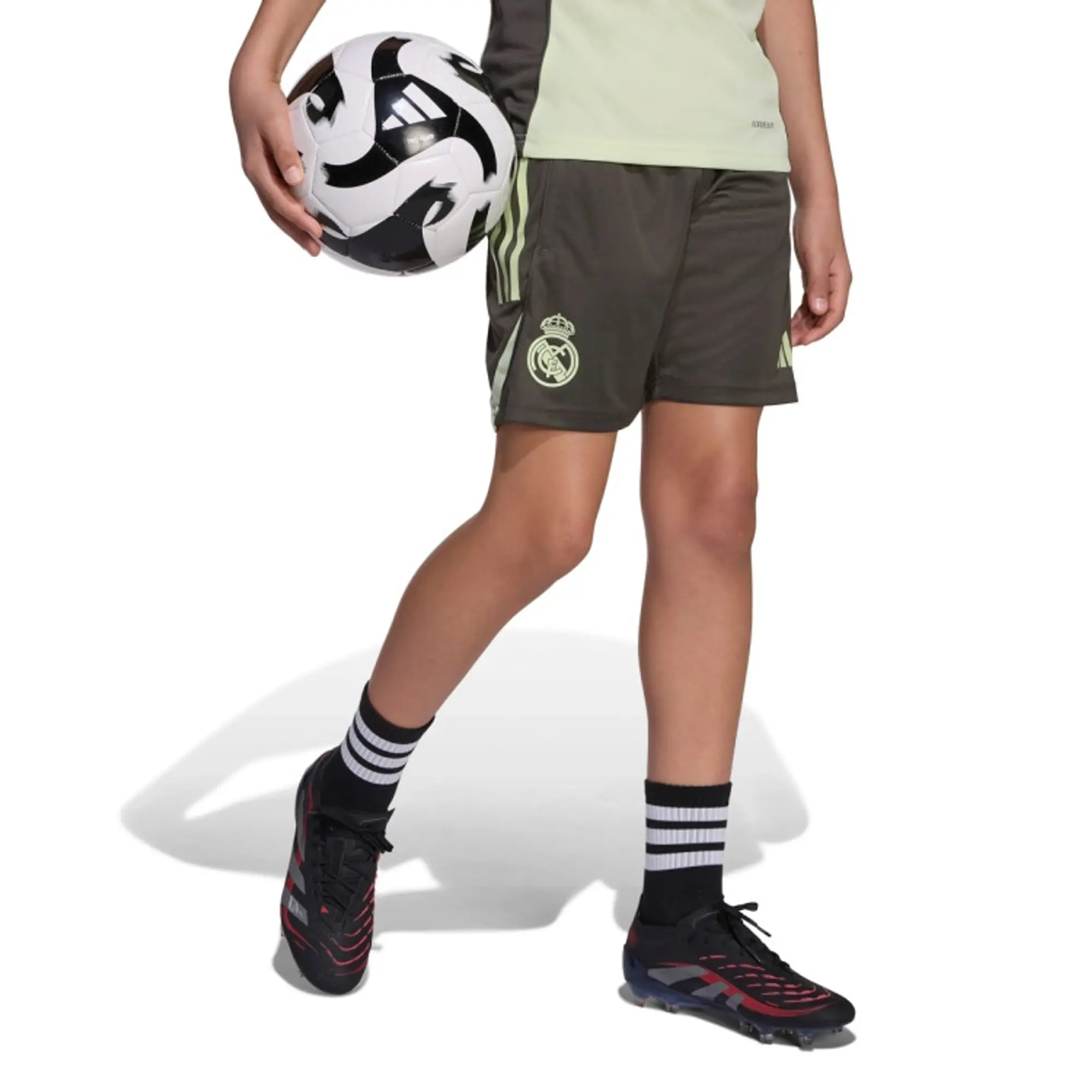 Real Madrid Training Shorts Tiro 25 - Utility Grey Kids - ['Grey']