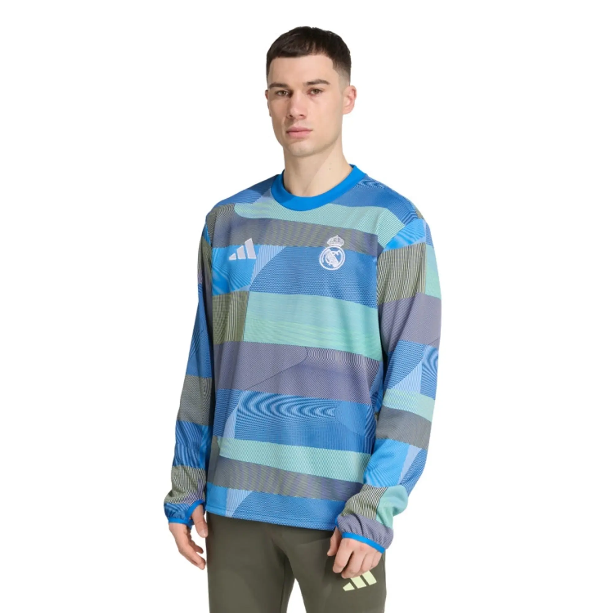 Real Madrid Training T-Shirt Pre Match Warm Top - Bluebird - ['Turquoise']