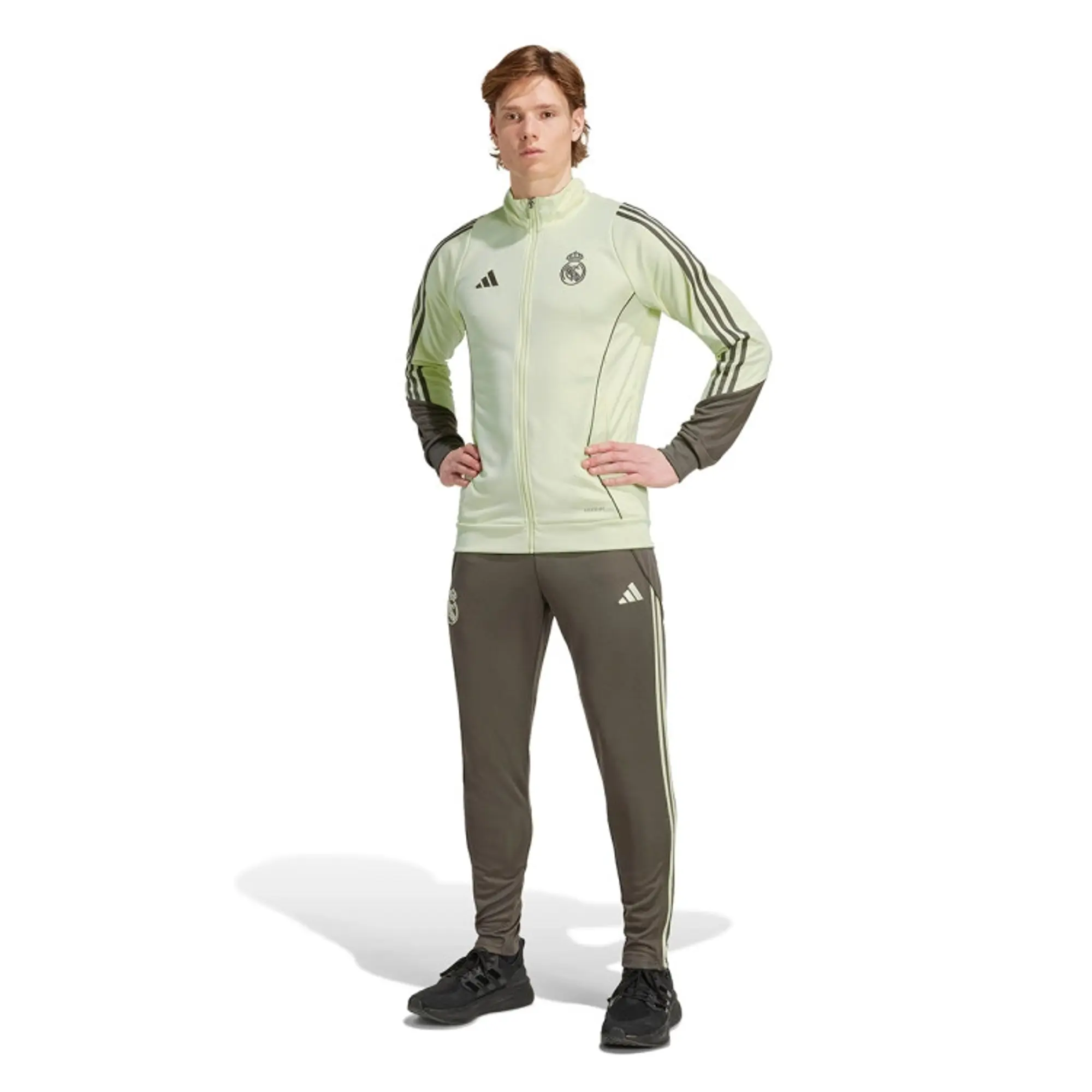 Real Madrid Tracksuit Tiro 25 - Almost Lime/Utility Grey - ['Green', 'Grey']
