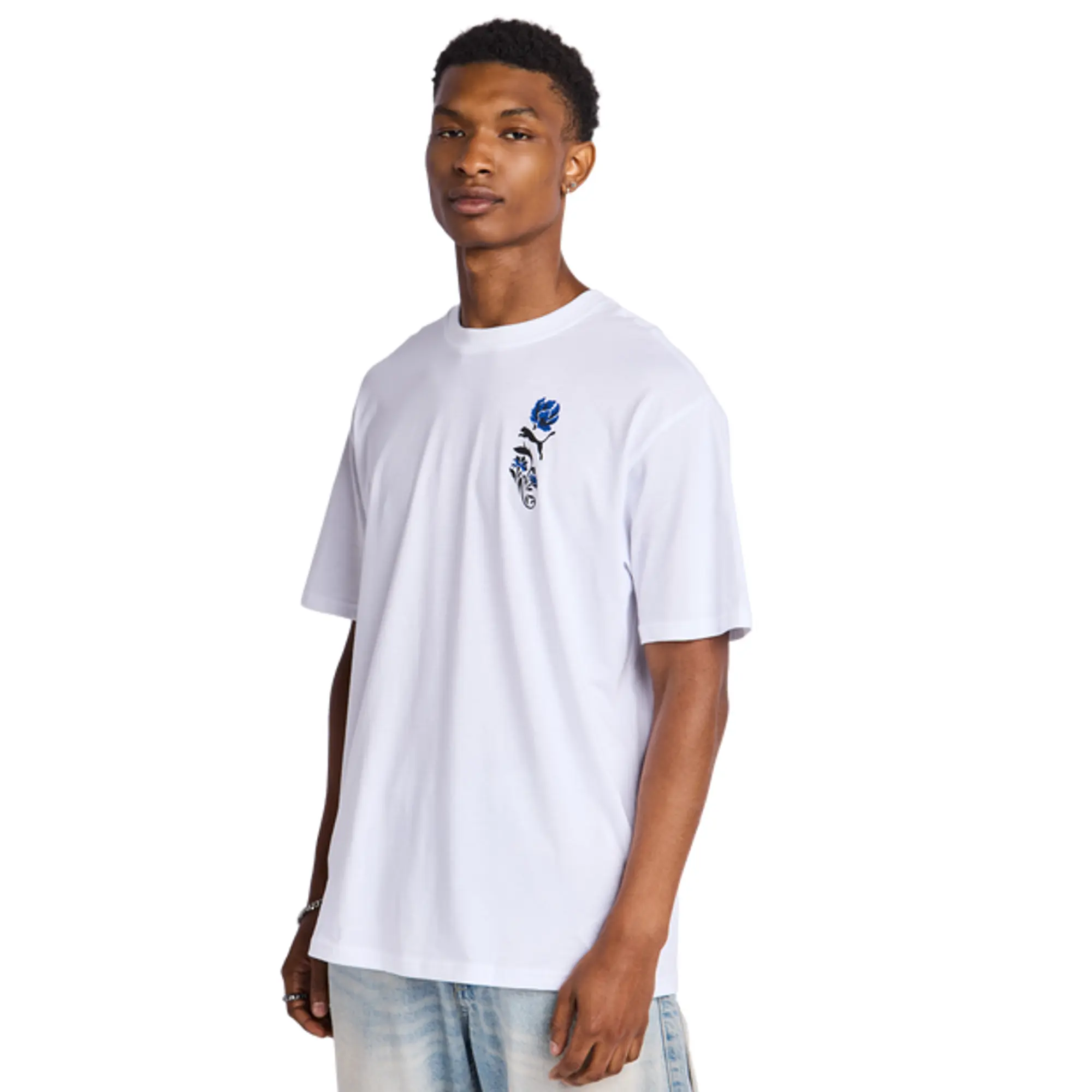 Puma Floral Sport Men T-Shirts - White