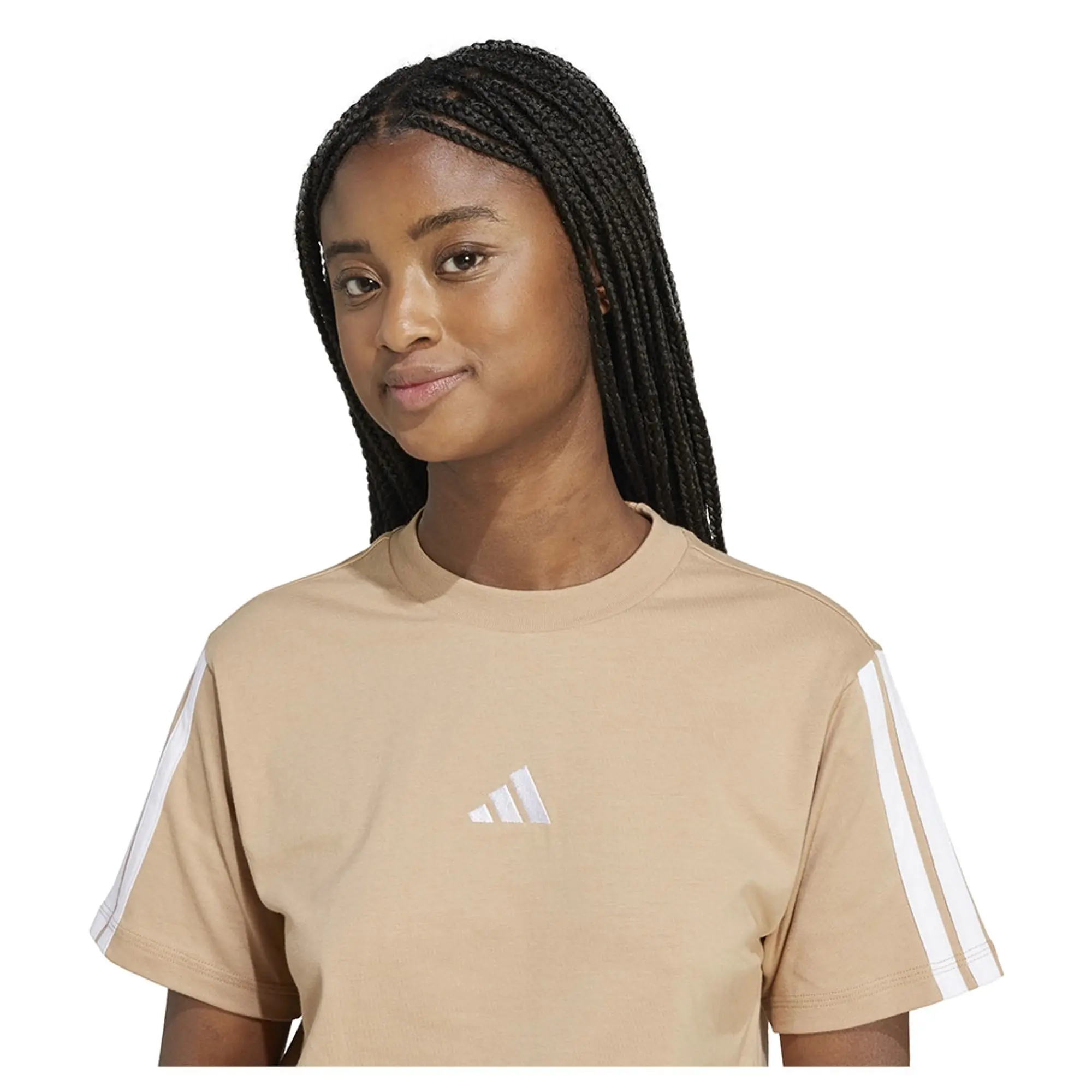 Adidas Essentials 3 Stripes Cotton Short Sleeve T-shirt