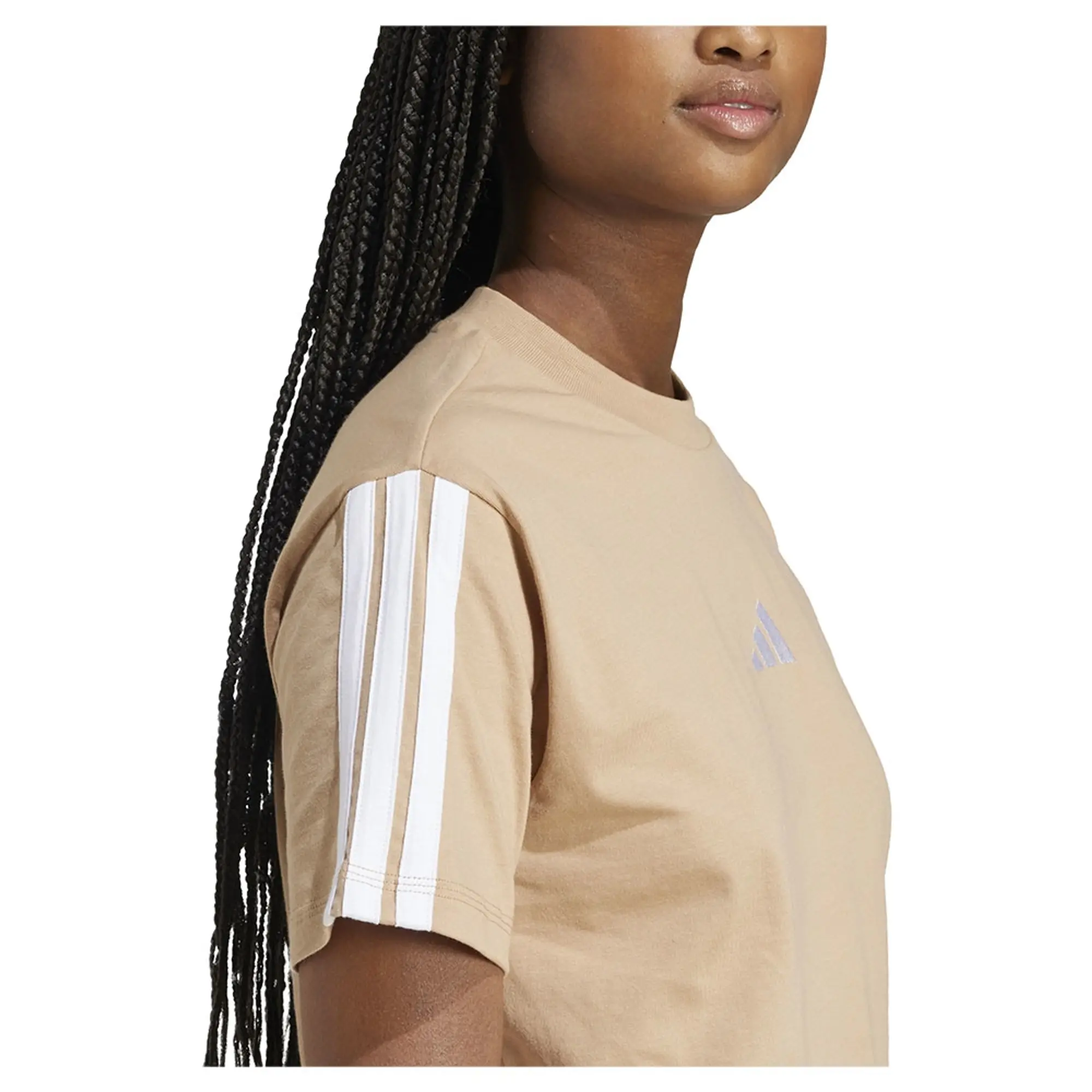 Adidas Essentials 3 Stripes Cotton Short Sleeve T-shirt