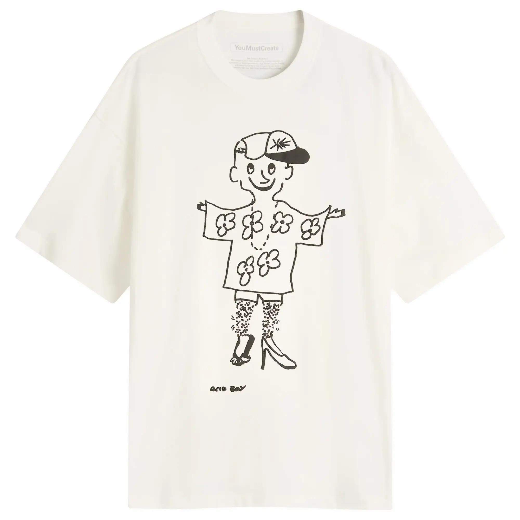 YMC Men's x Bat Girls & Acid Boys Acid Boy T-Shirt White
