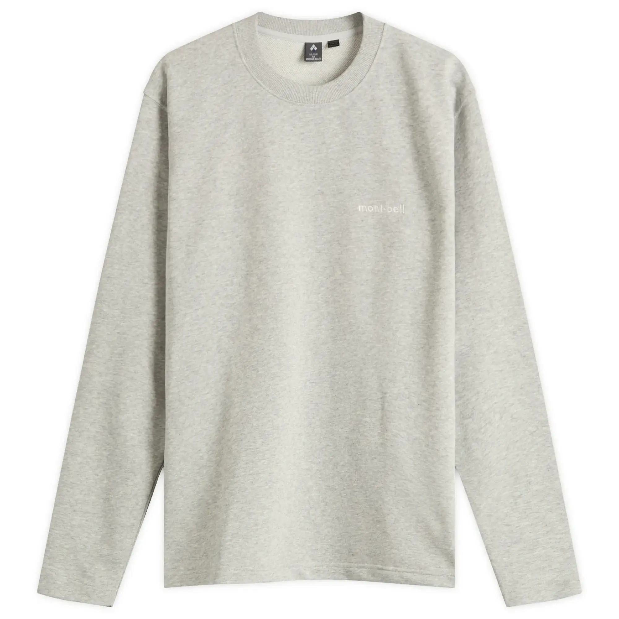 Montbell Men's Cotton Lite Sweatshirt Light Grey