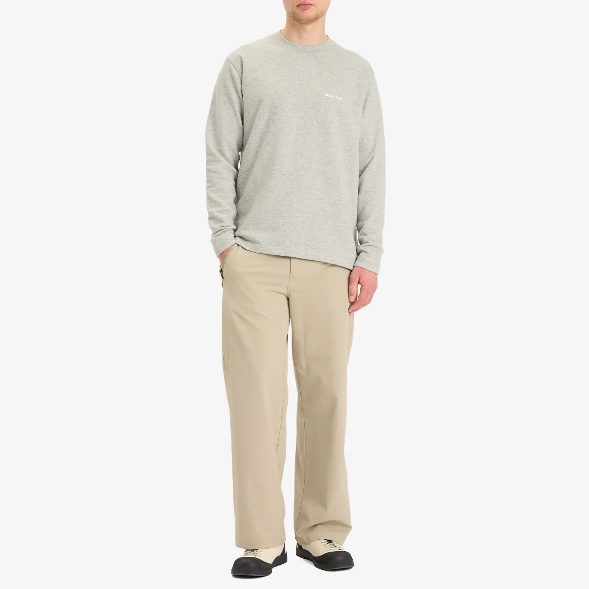 Montbell Men's Cotton Lite Sweatshirt Light Grey