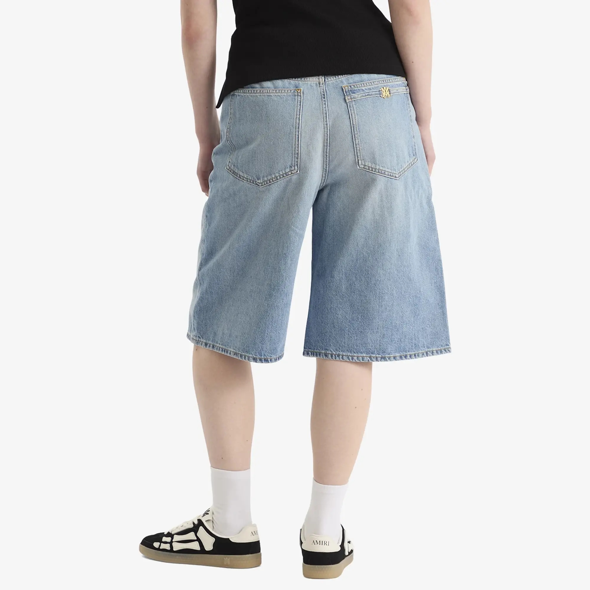 AMIRI Women's Denim Shorts Stone Indigo