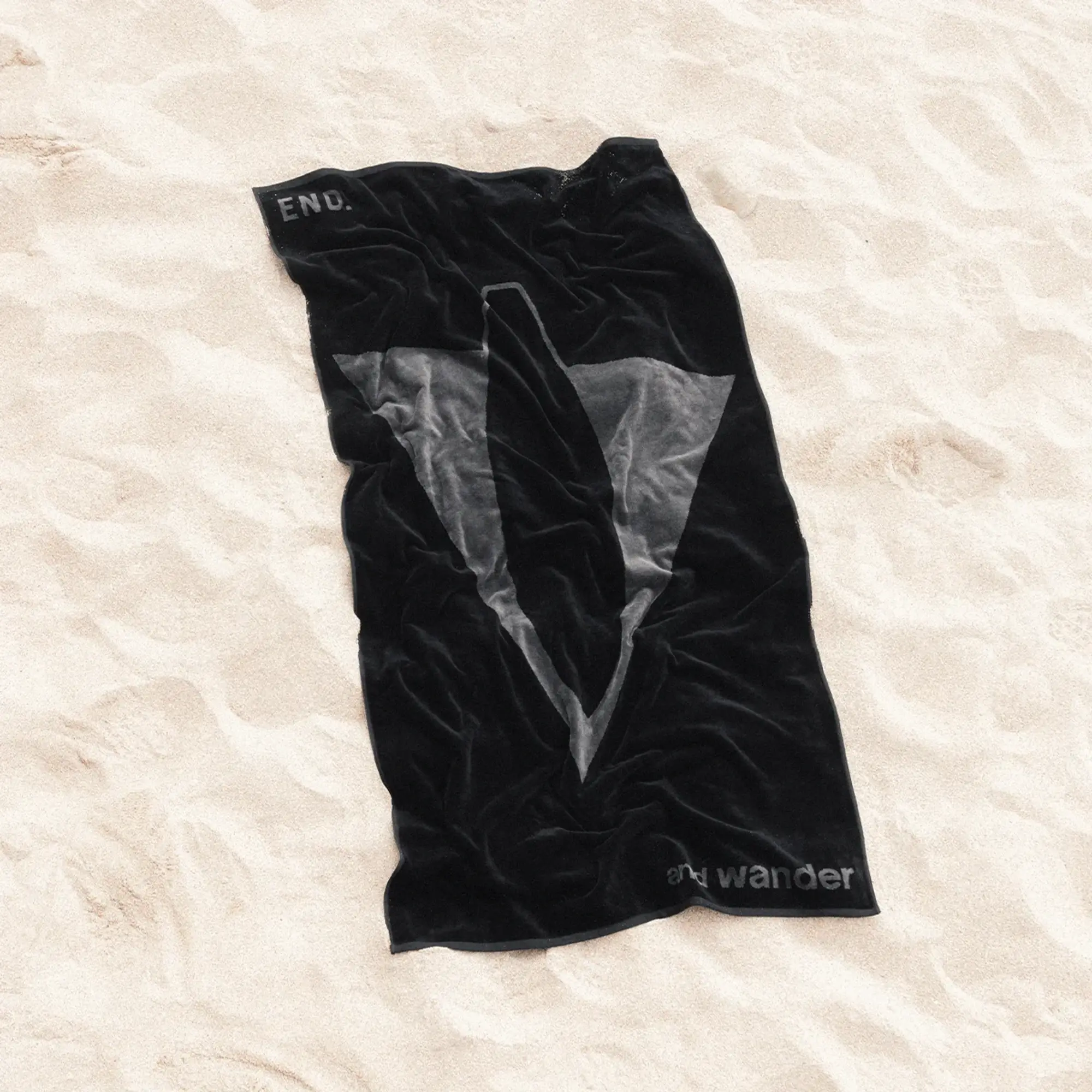 END. x and wander Towel Charcoal
