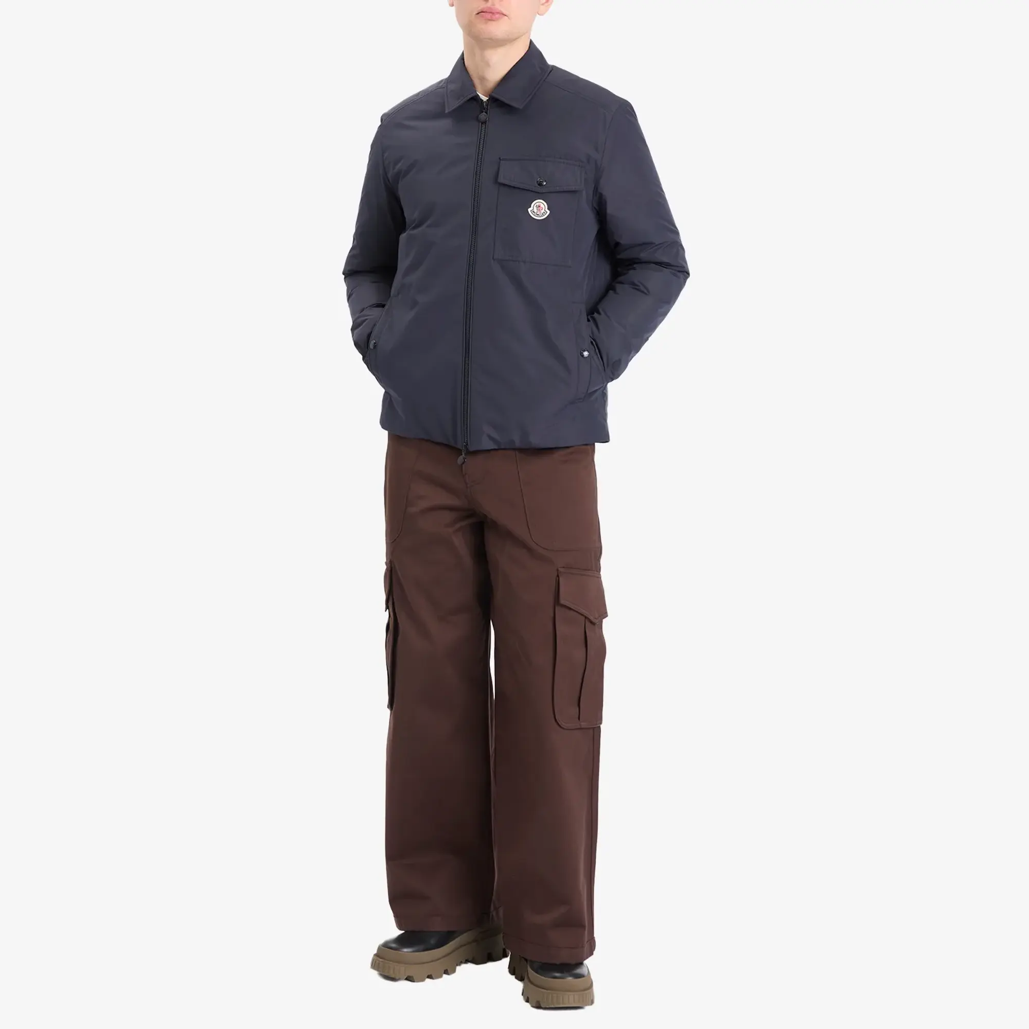 Moncler Men's Vigeon Shirt Jacket Navy