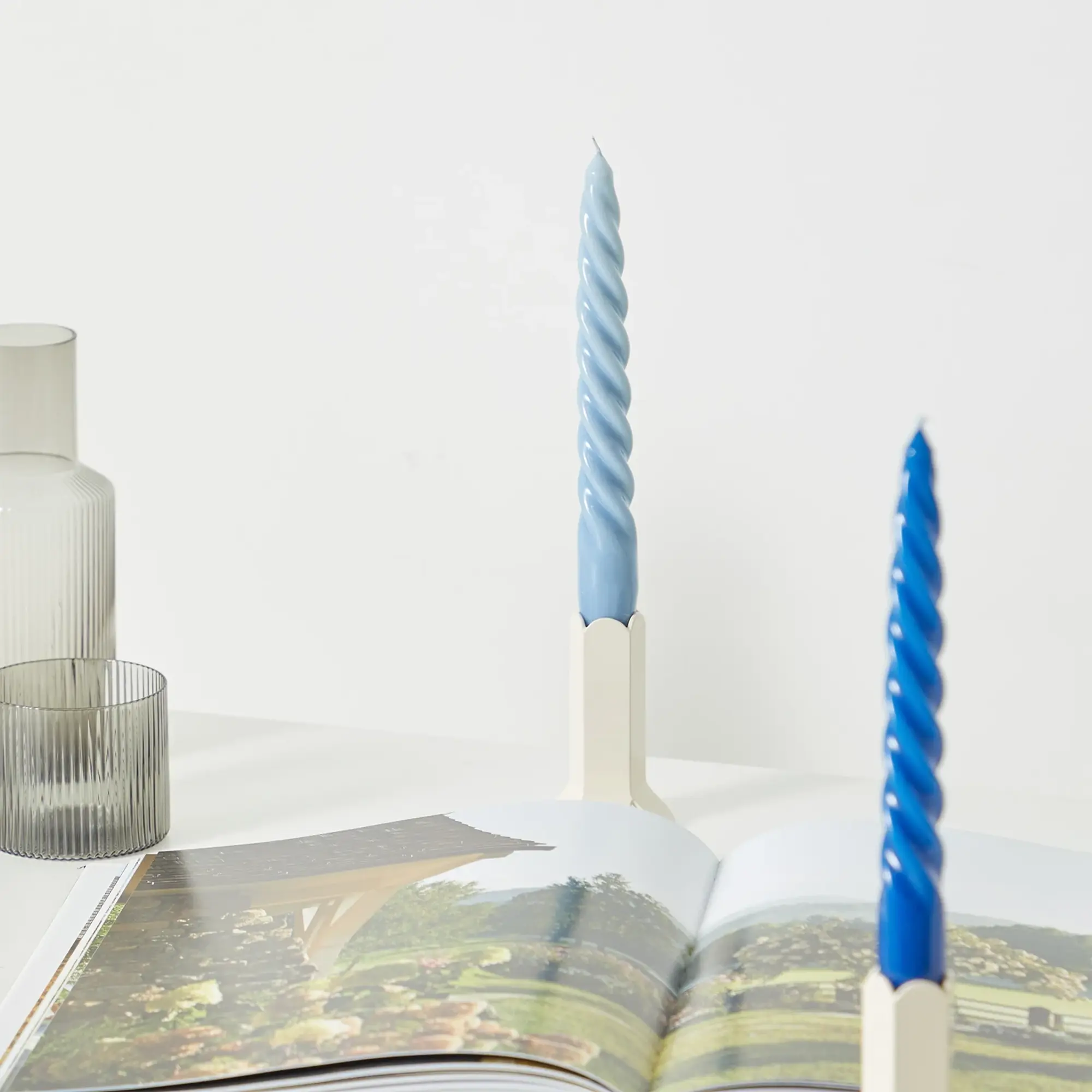 HAY Twist Candles - Set of 6 Blue/Purple