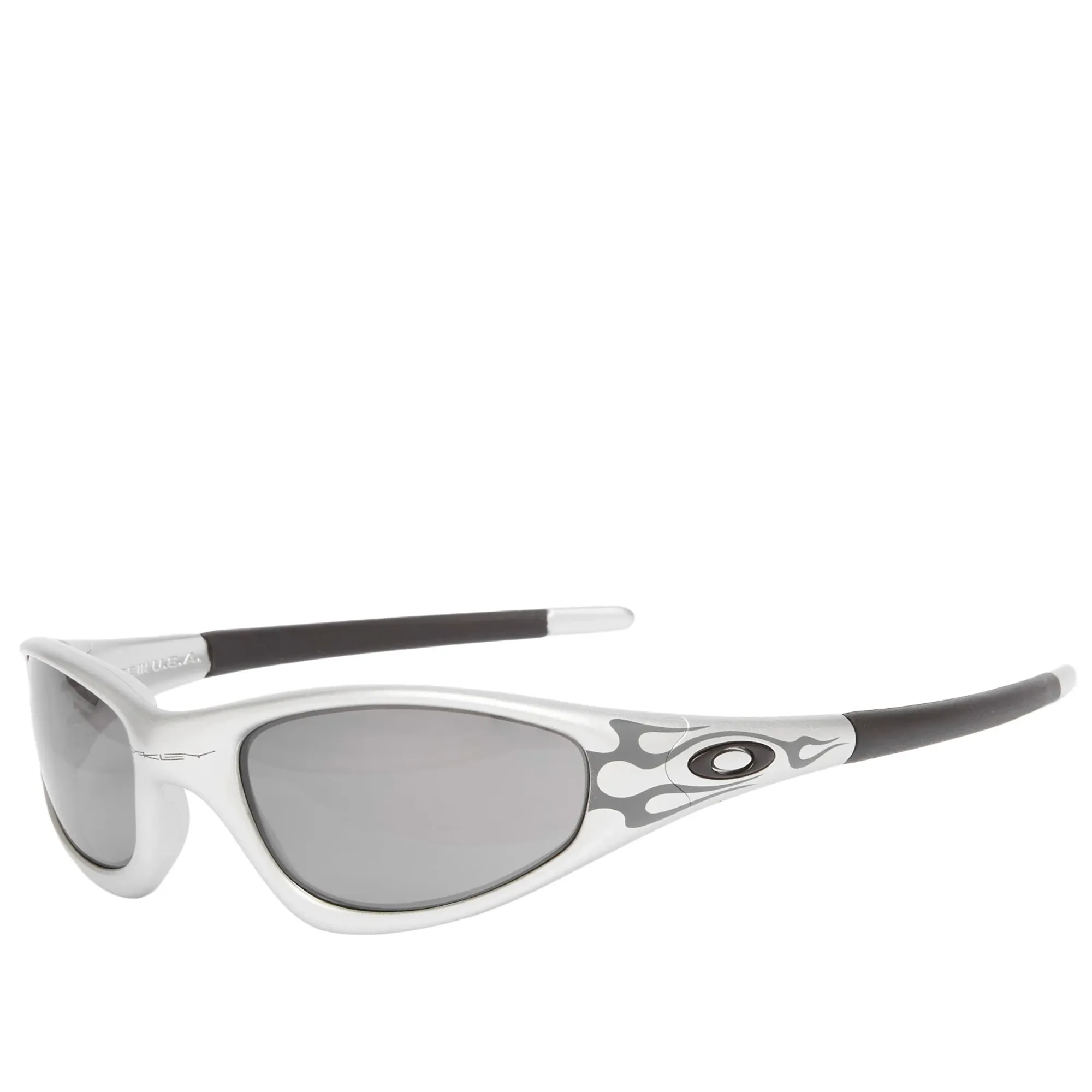 Oakley Men's MUZM Straight Jacket 99 X-Silver Flames/Prizm Black