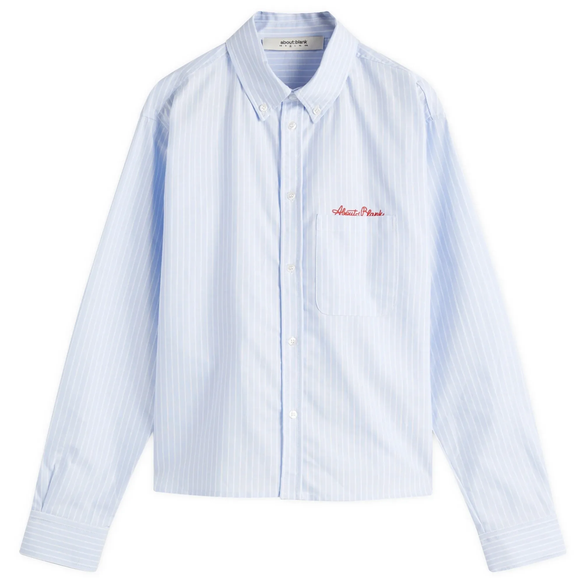 about:blank Men's Oxford Script Shirt Blue/White